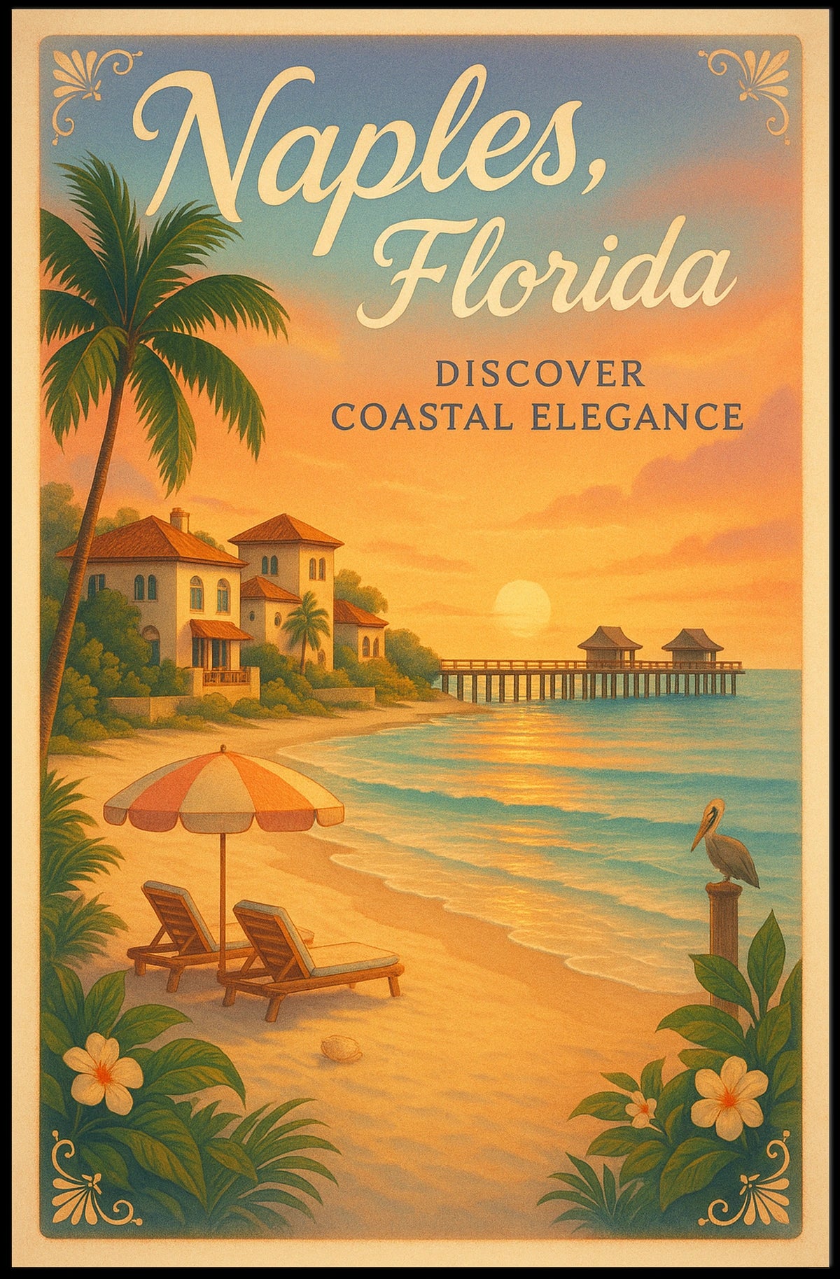 Discover Coastal Elegance Poster