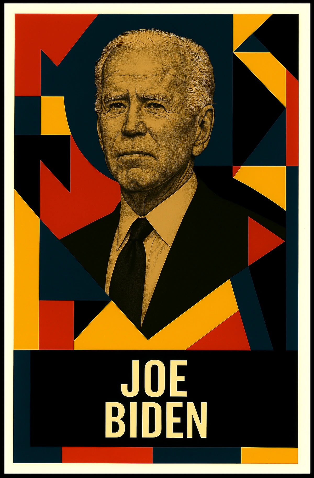 Joe Biden 46th President of the United States Abstract Pop Poster
