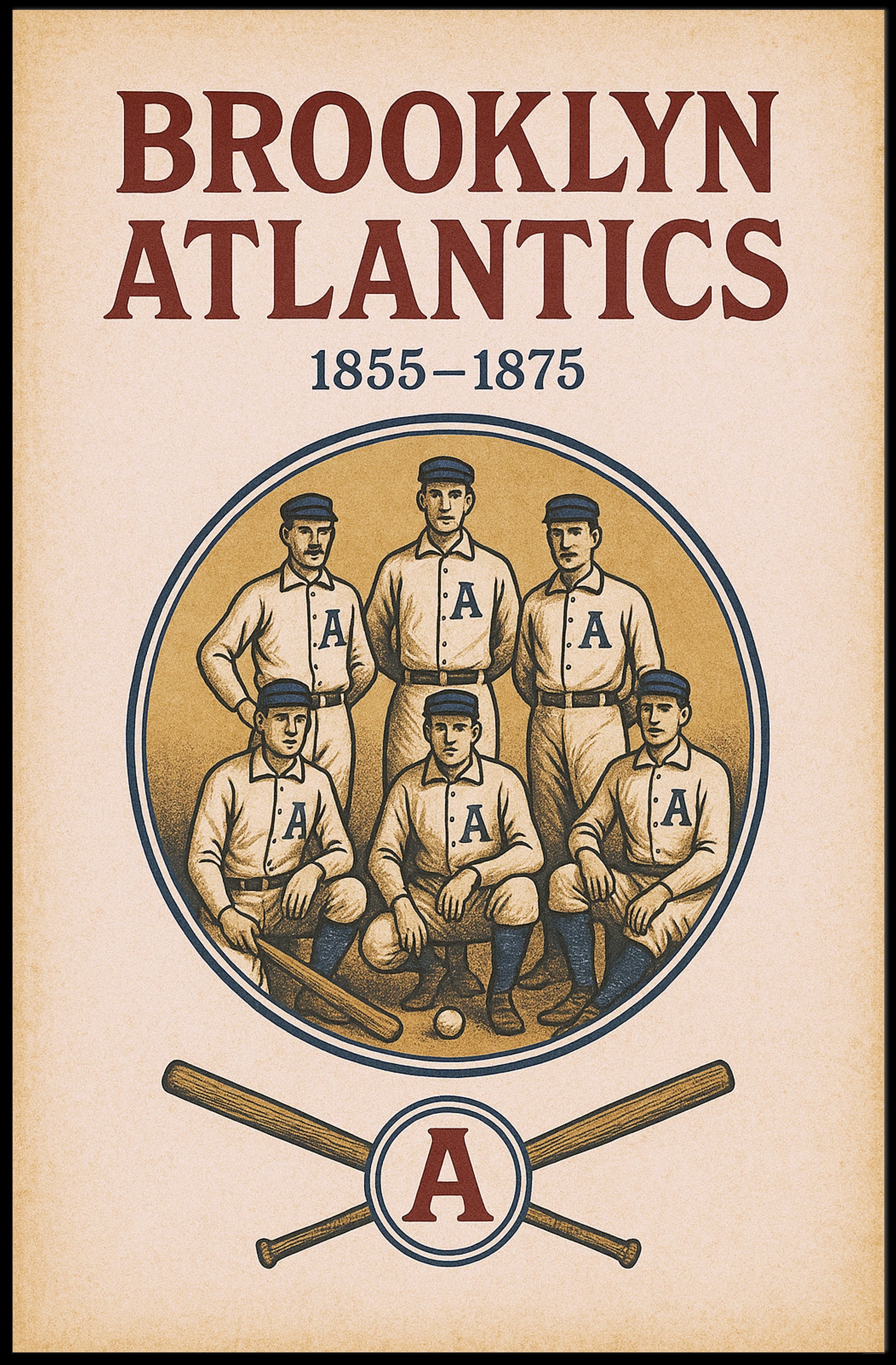 Brooklyn Atlantics Baseball Team Poster PosterGoat