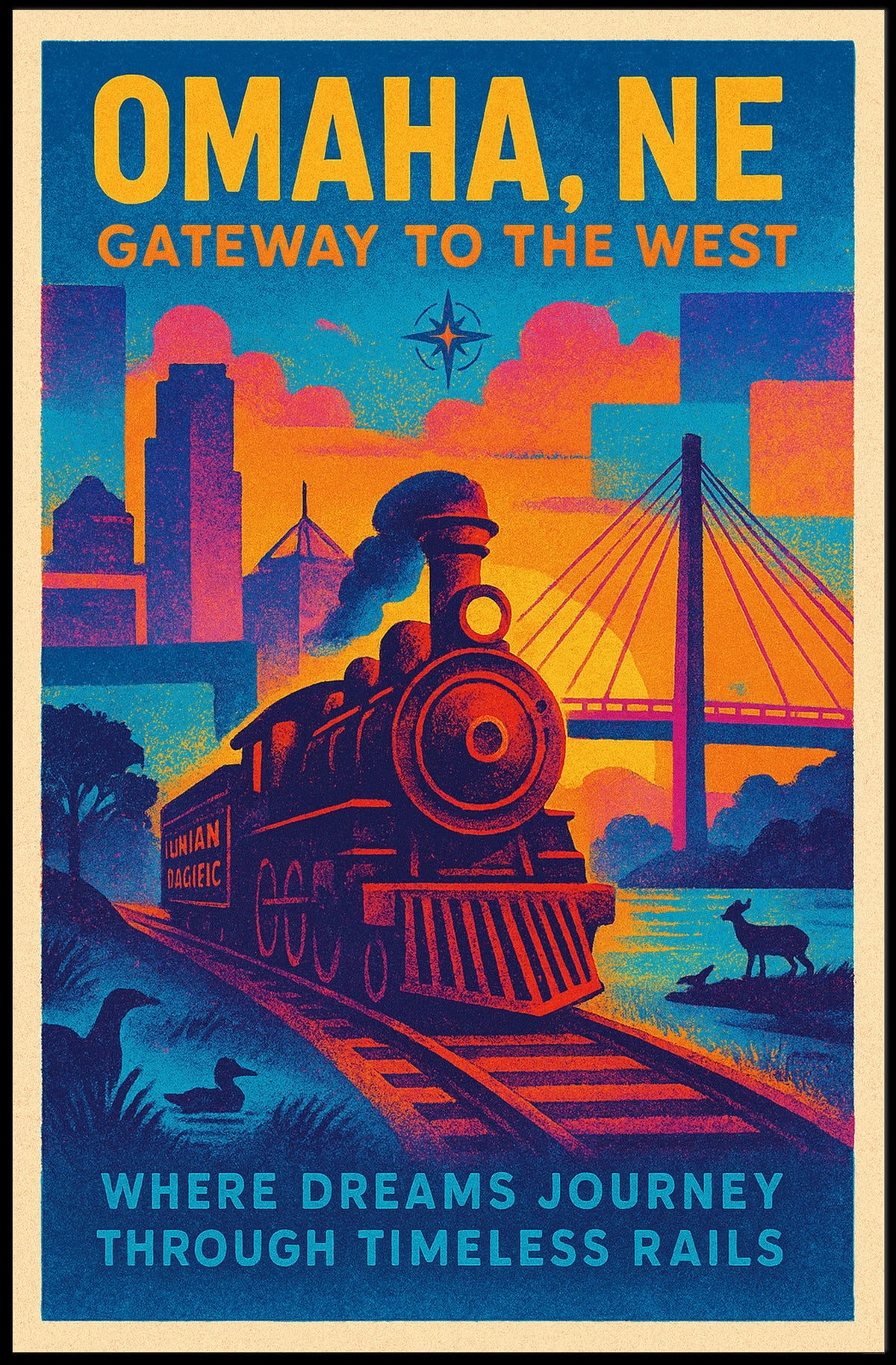 Omaha, NE Gateway to the West Poster