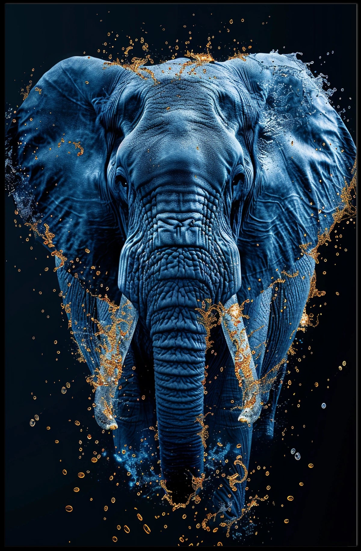 Majestic Elephant In Motion Poster