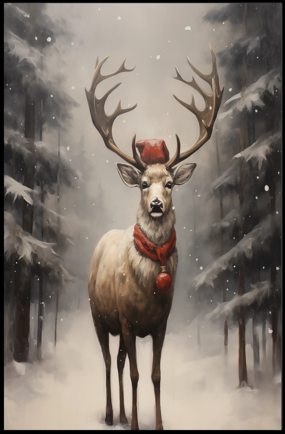 Winter Wonderland Stag Poster