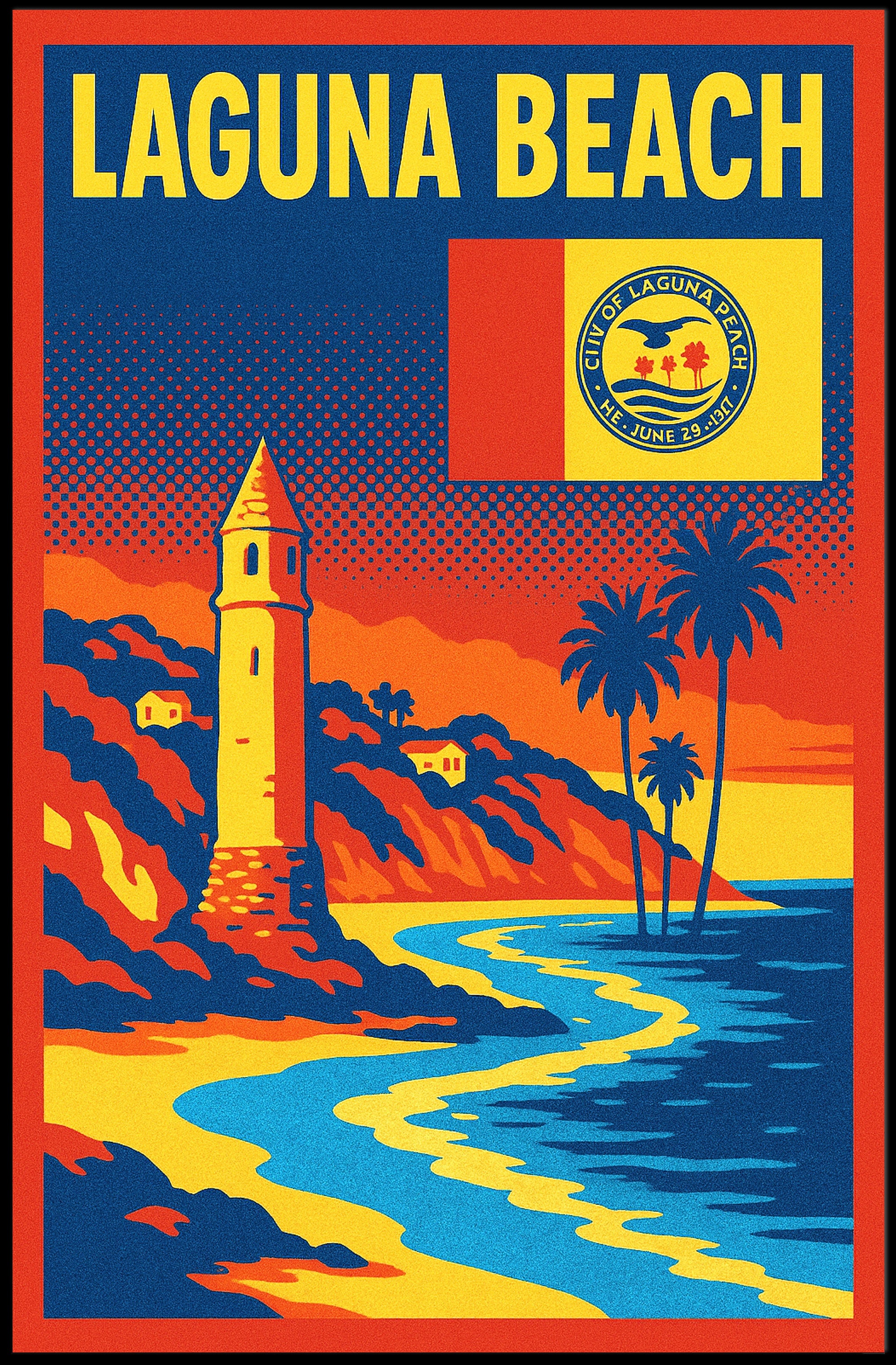 Laguna Beach Scenic Poster PosterGoat