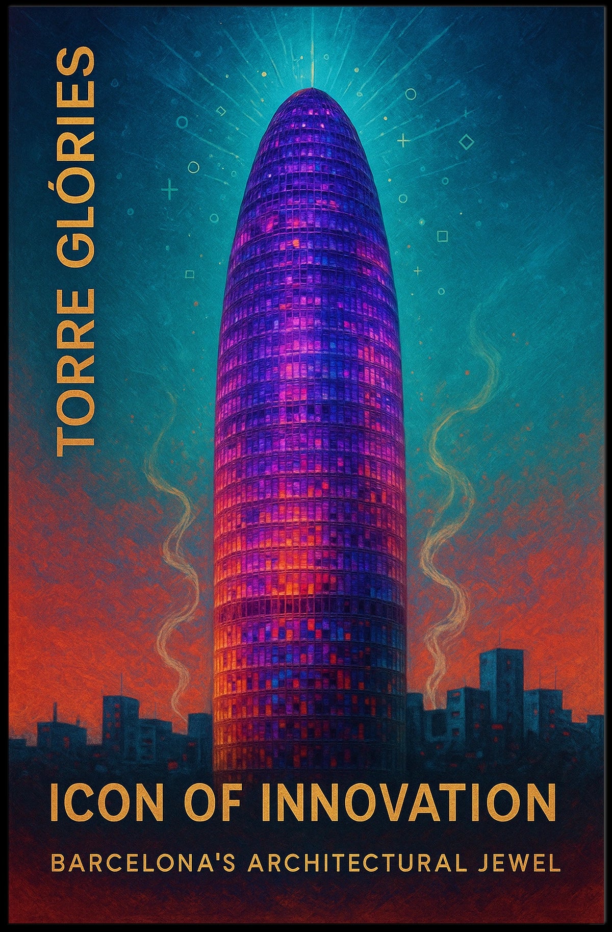 Torre Glรฒries Icon of Innovation Poster