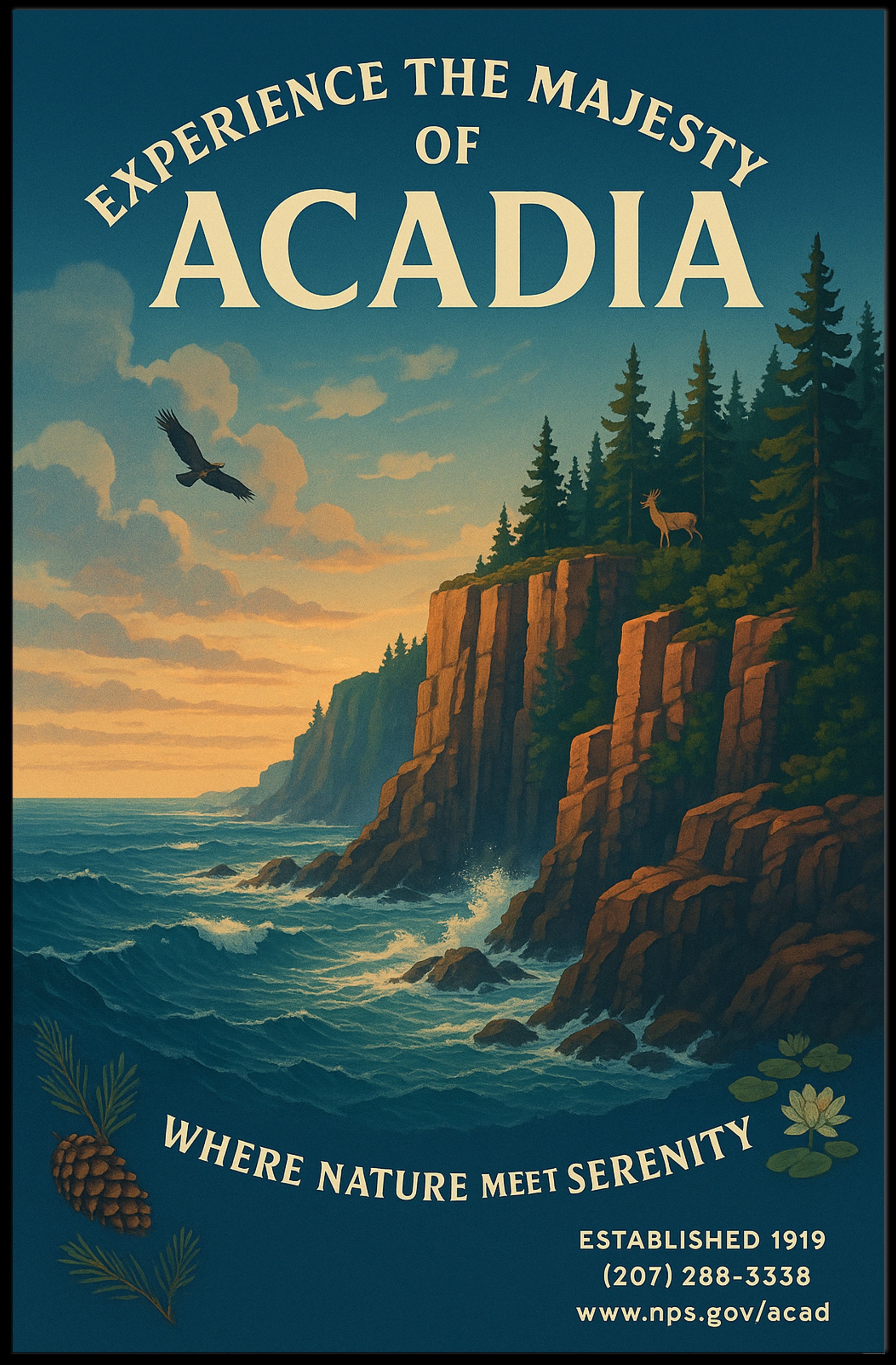 Experience the Majesty of Acadia Poster PosterGoat