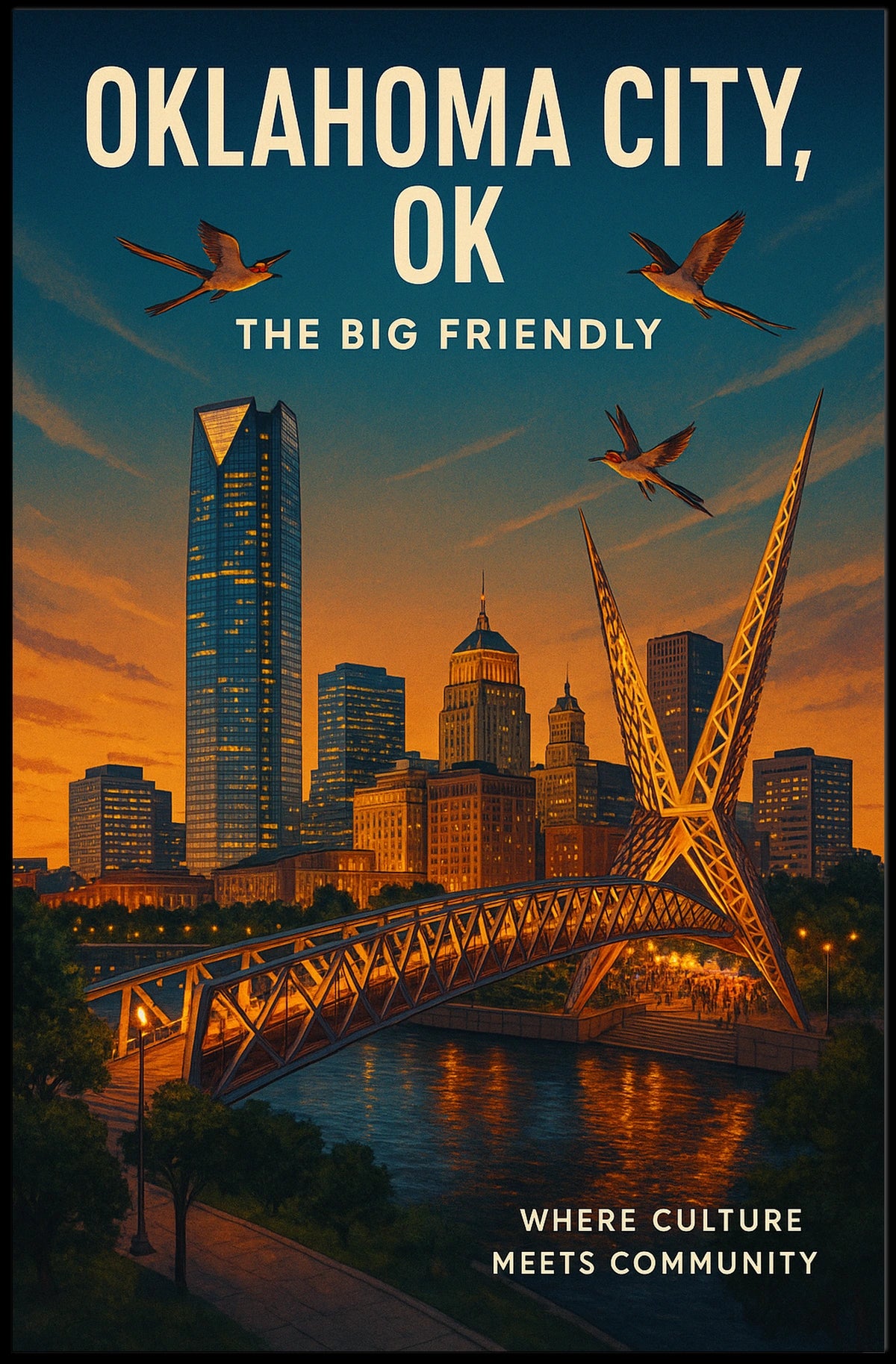 Oklahoma City The Big Friendly Poster