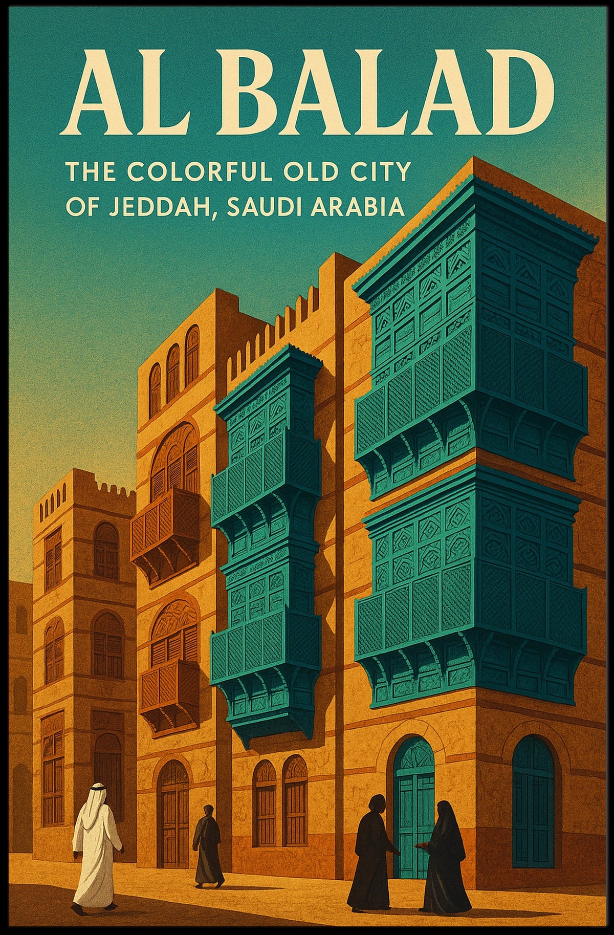 Al Balad The Colorful Old City Of Poster