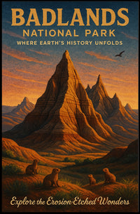 Badlands National Park Erosion-Etched Poster