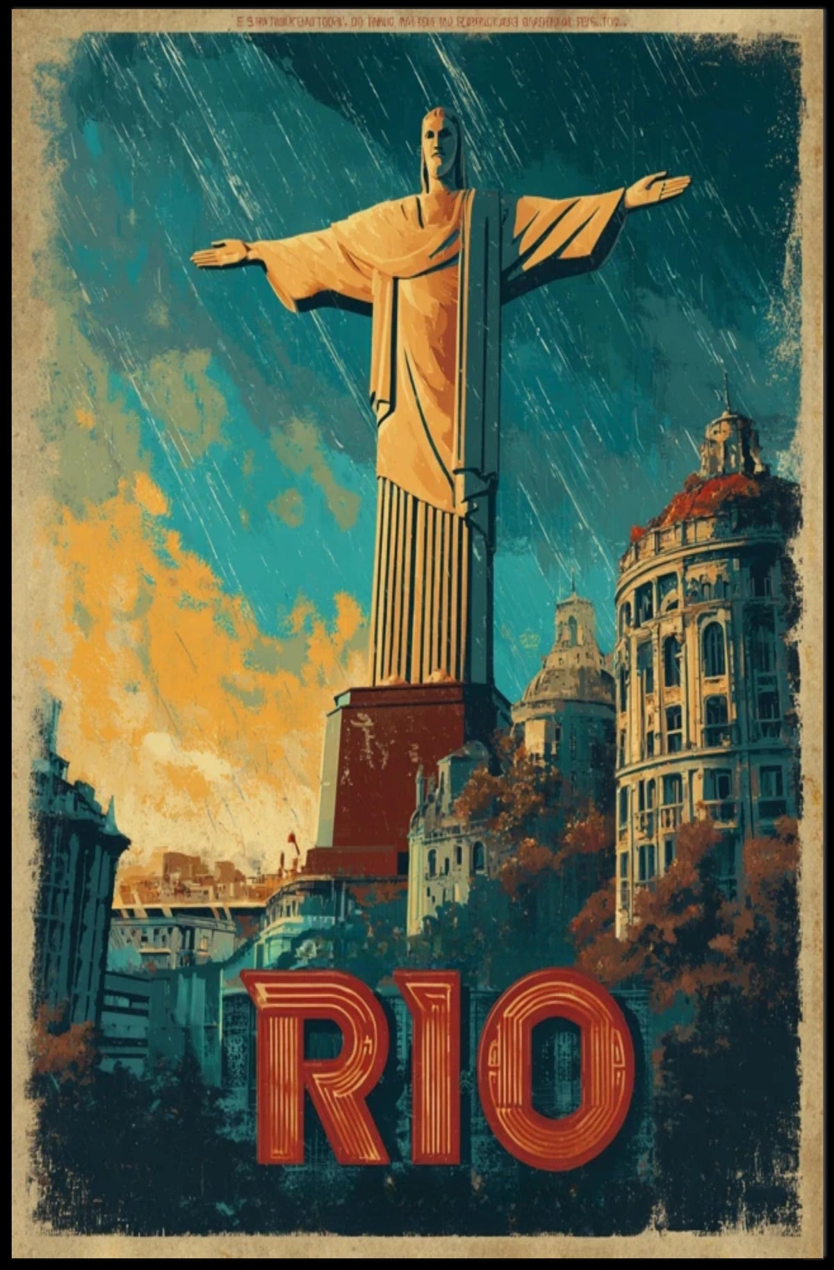 Rio de Janeiro Iconic Landmarks Poster
