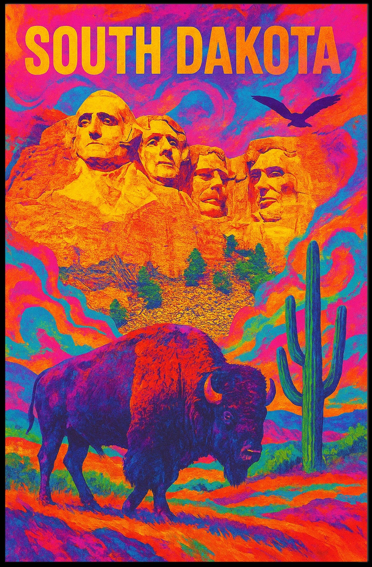 South DakotaS Vibrant Tribute Poster