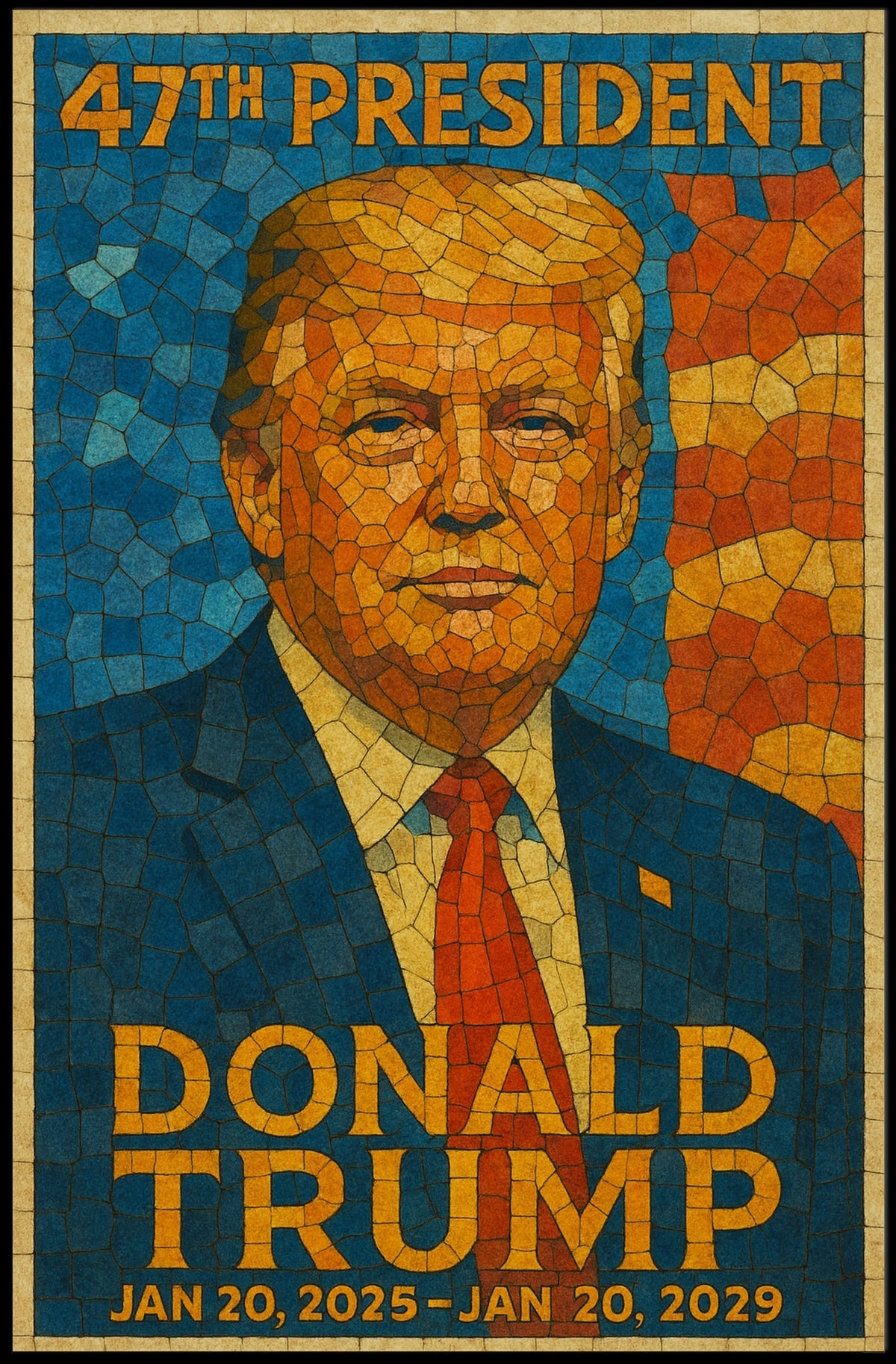 Trump Vision Triumph Pop Art Patriotic Poster