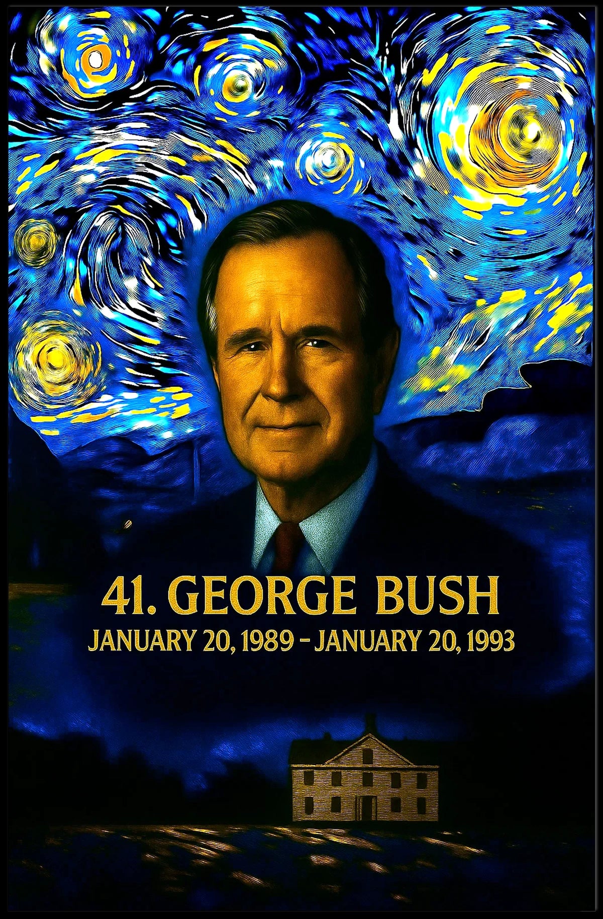 George H. W. Bush 41st President of the United States Presidential Masterpiece Series Poster