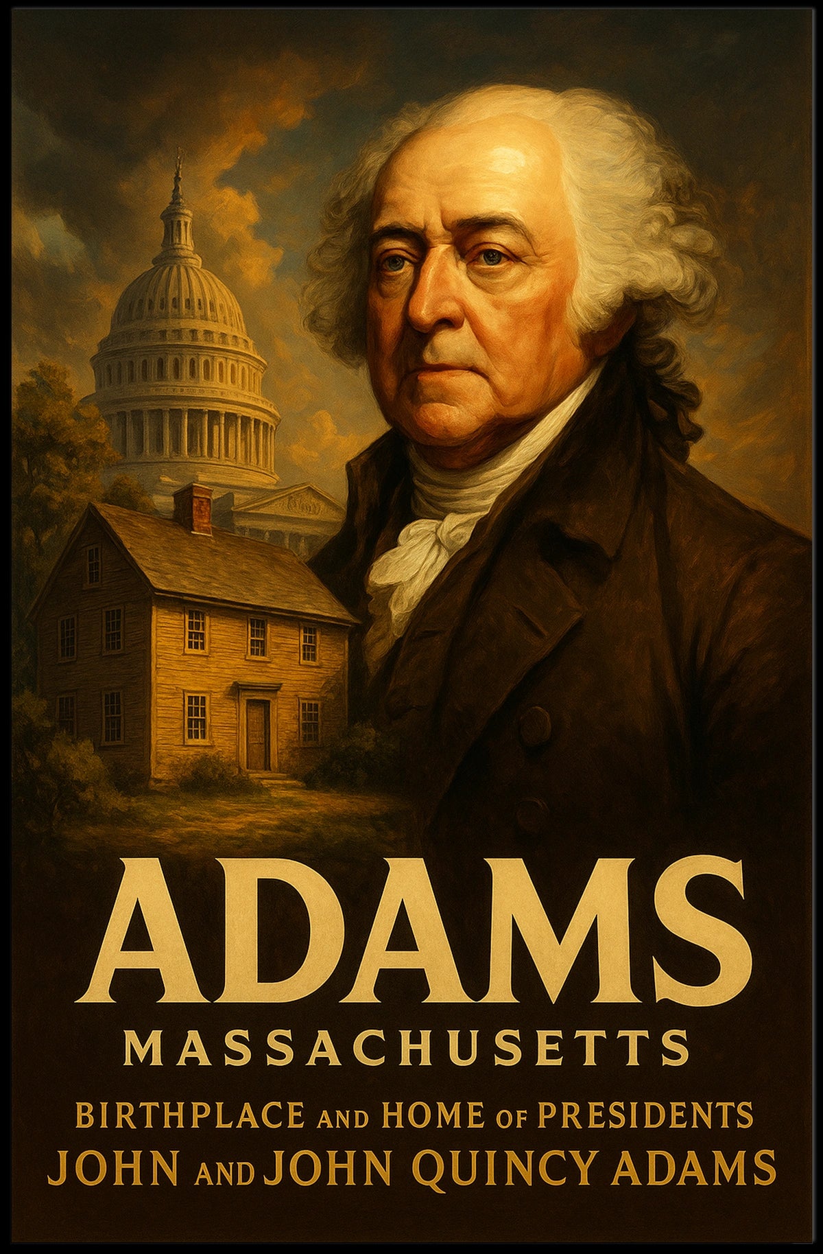 John And John Quincy Adams Poster