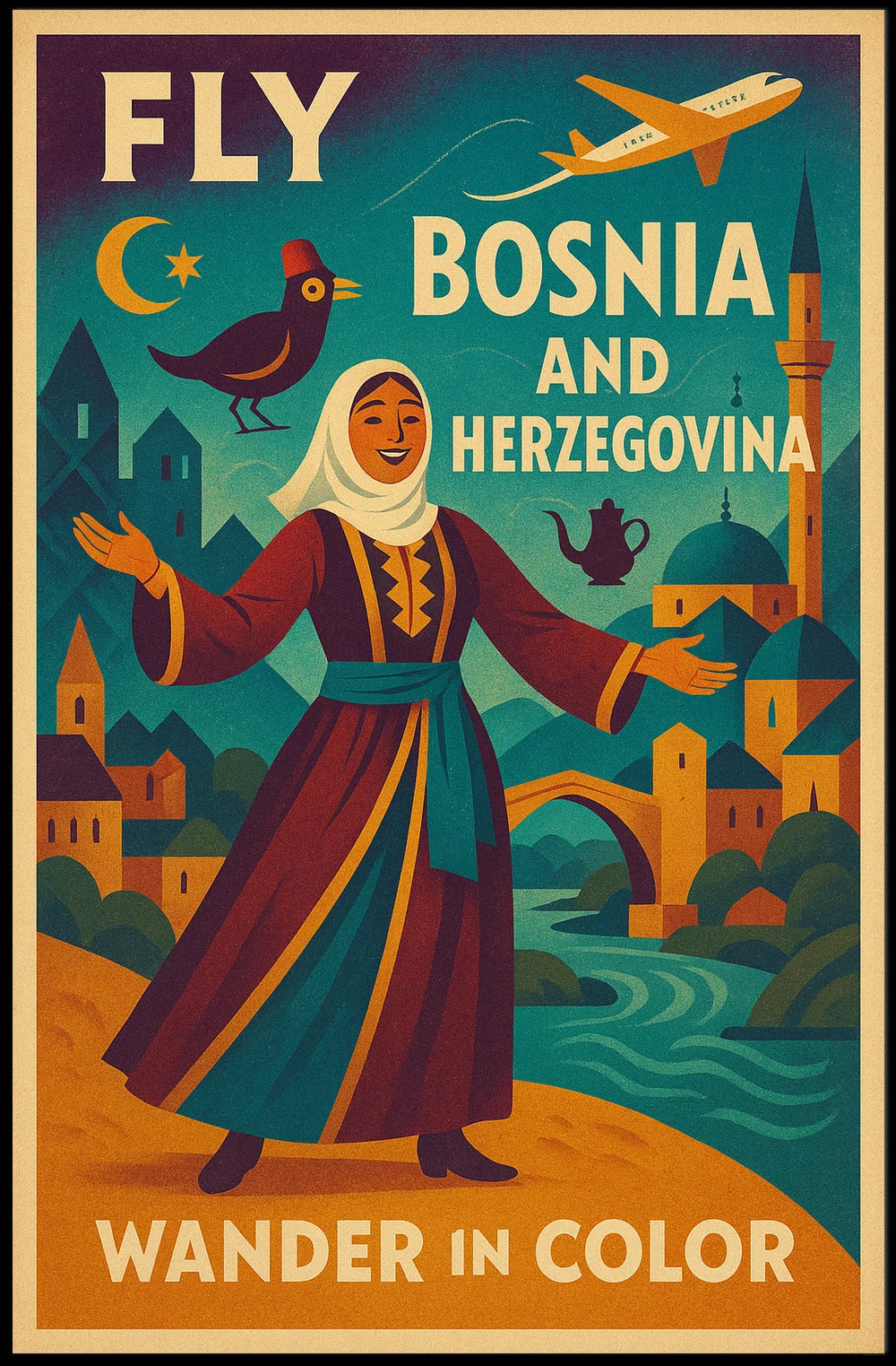 Bosnia Travel Adventure Poster PosterGoat