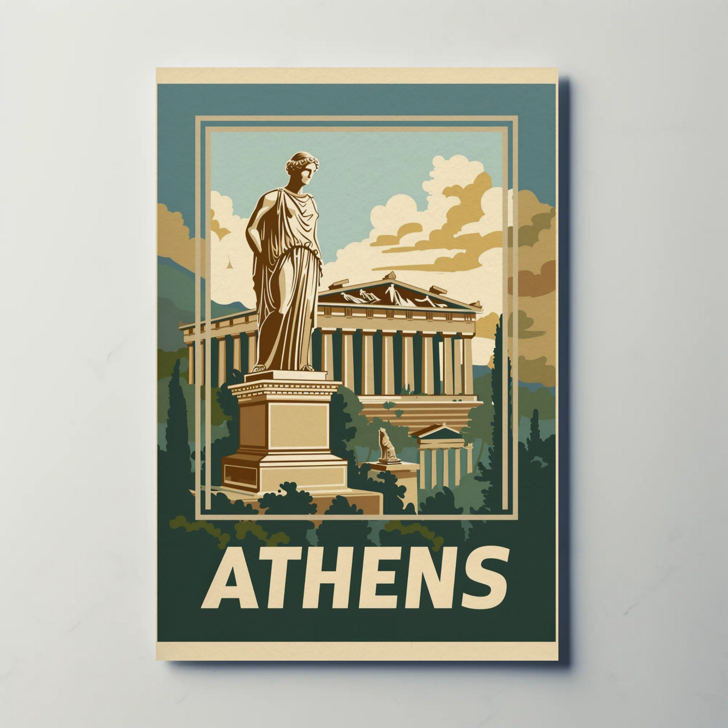 Athens Vintage Travel Poster