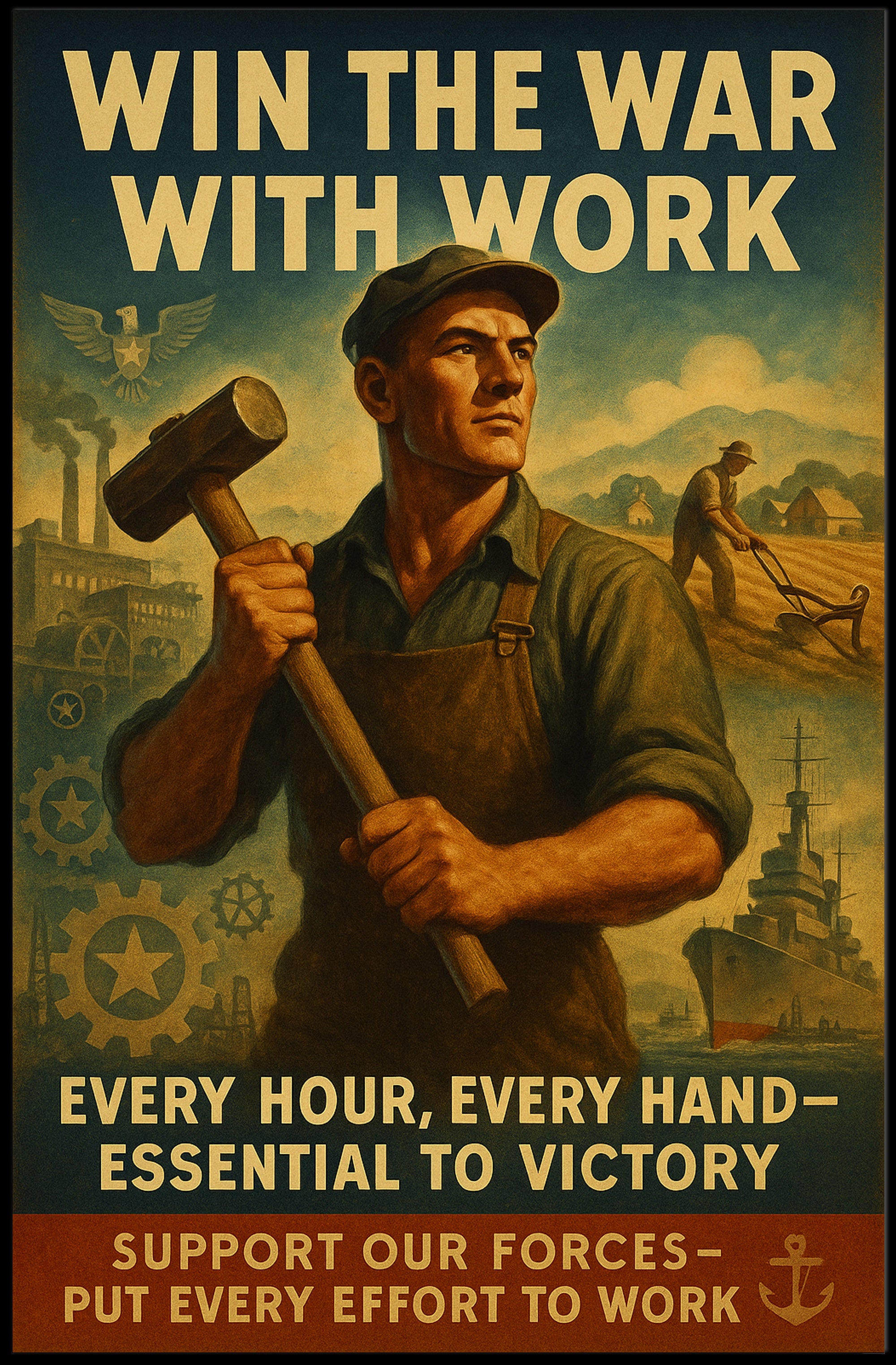 World War II Labor Contribution Poster