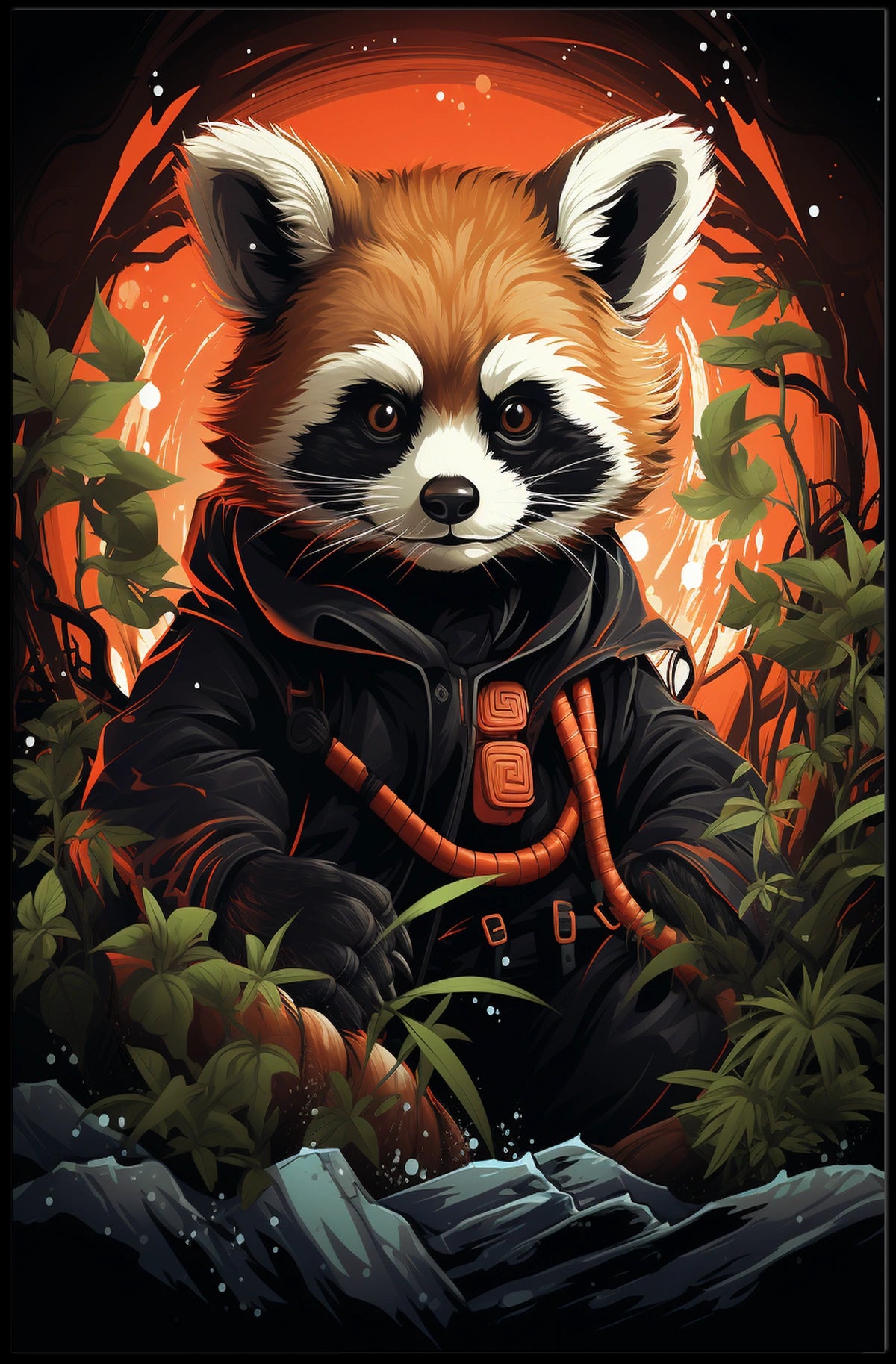 The Adventurous Red Panda Poster