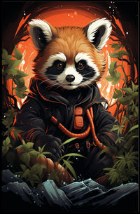 The Adventurous Red Panda Poster