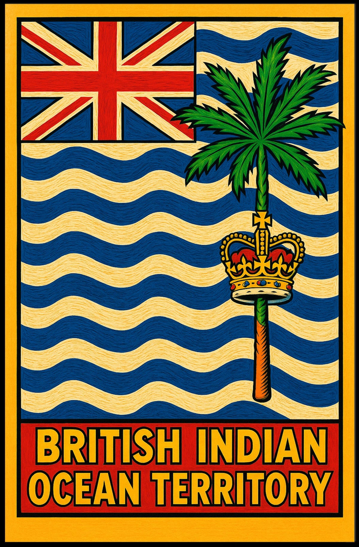 British Indian Ocean Territory Flag Poster