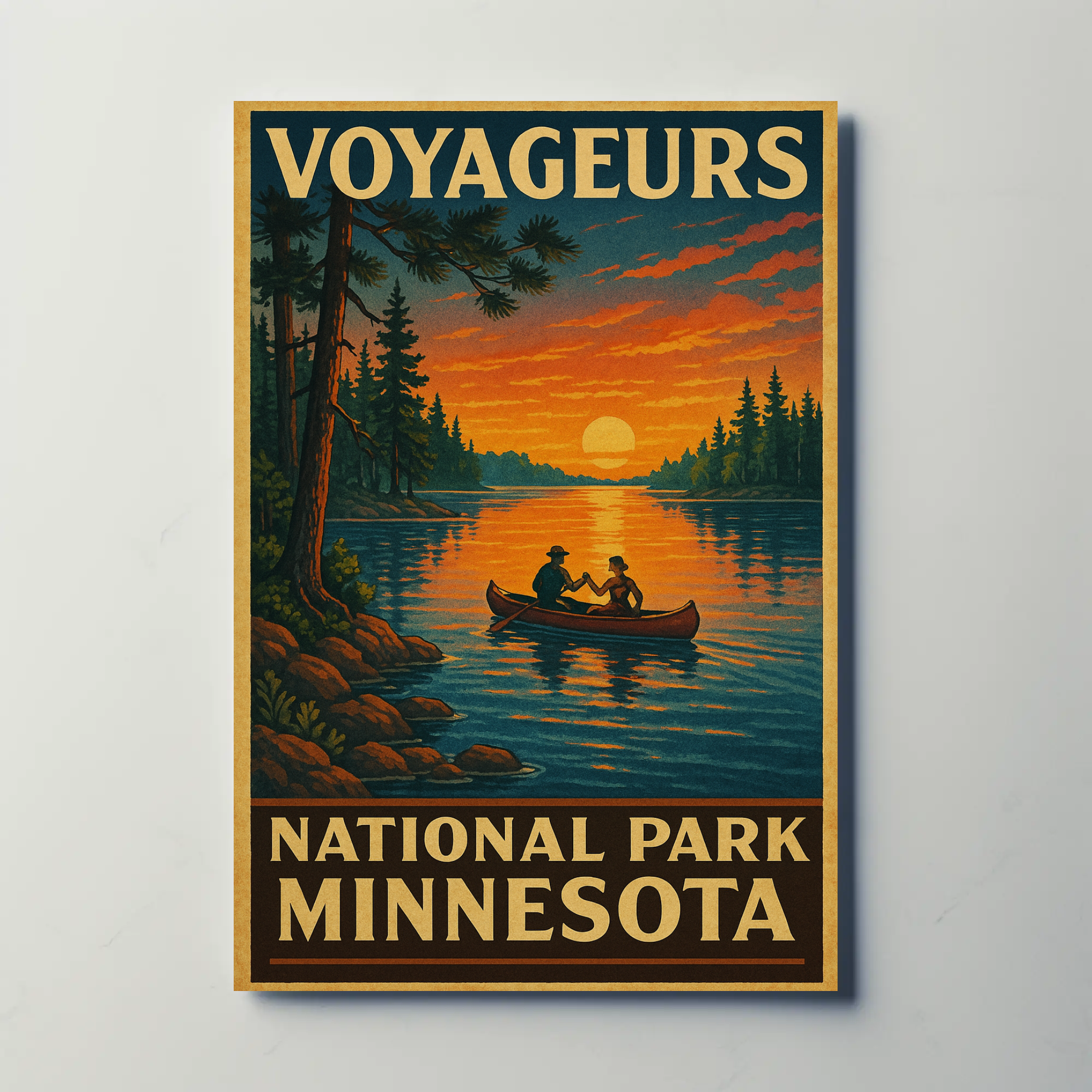 Voyageurs National Park Adventure Travel Poster