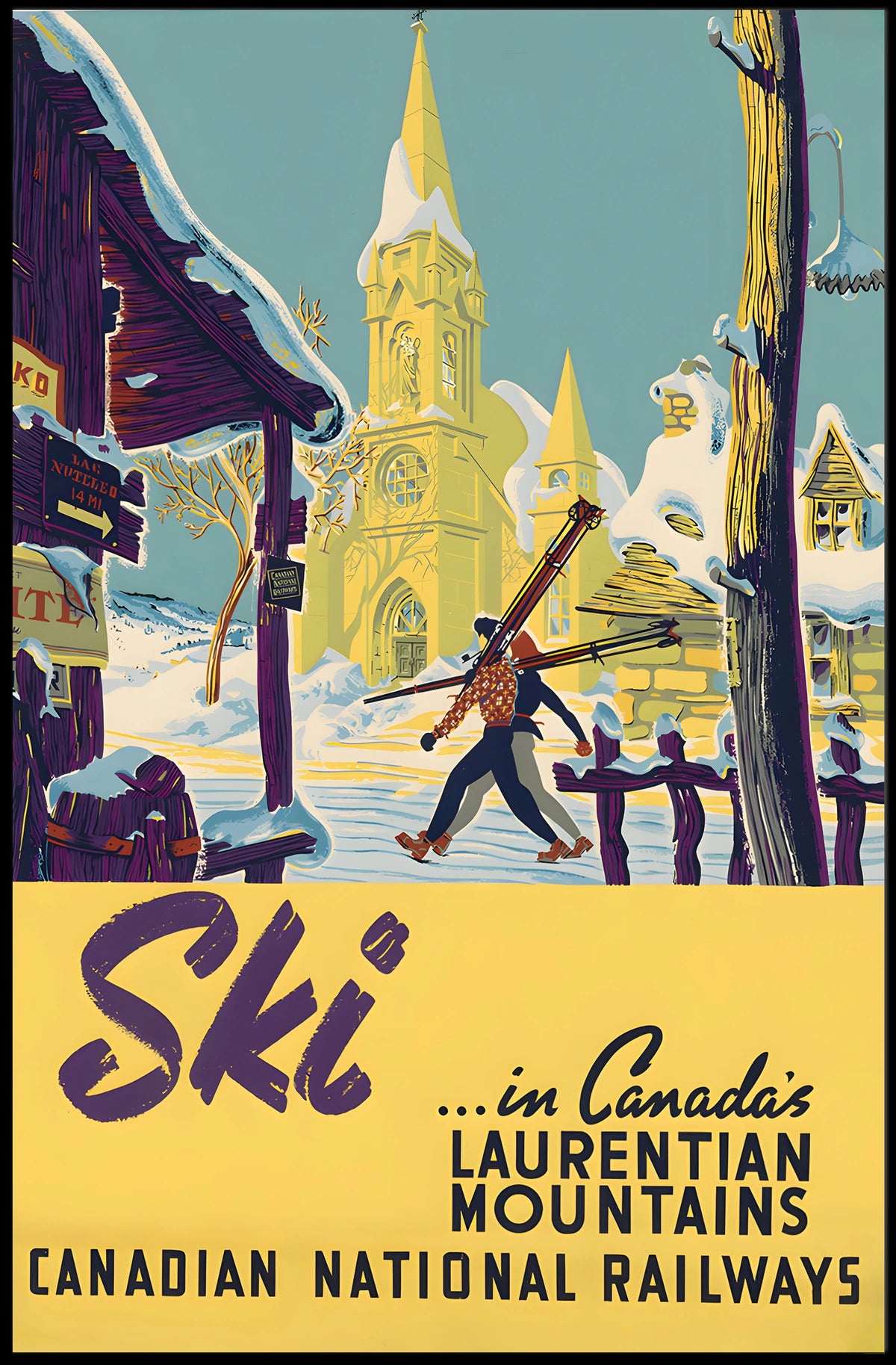 Ski In CanadaS Laurentian Mountains Poster
