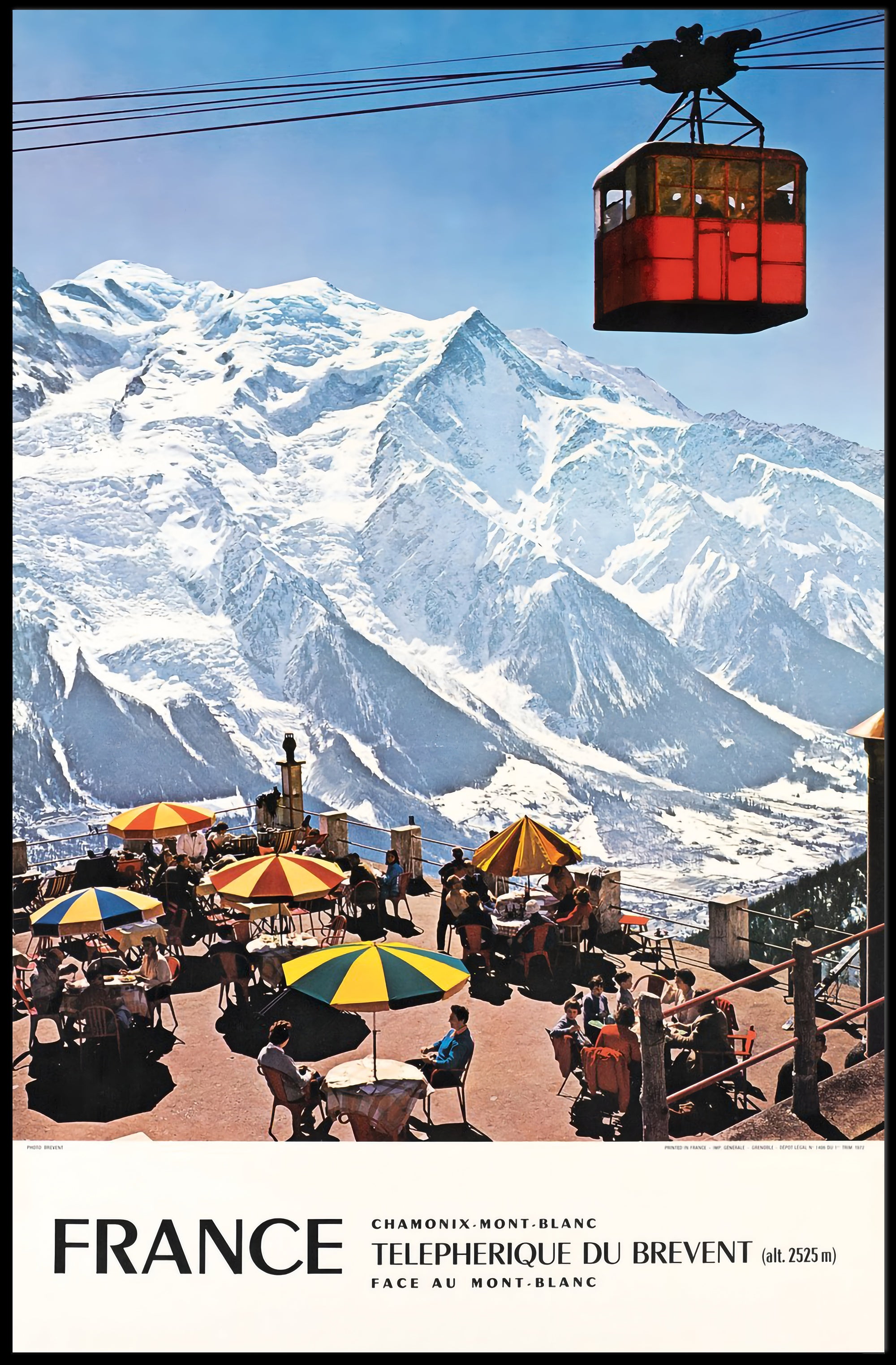 Chamonix-Mont-Blanc: TΓ©lΓ©phΓ©rique du BrΓ©vent Poster PosterGoat