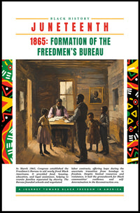 Black History Freedmen's Bureau 1865 Cultural Heritage Poster