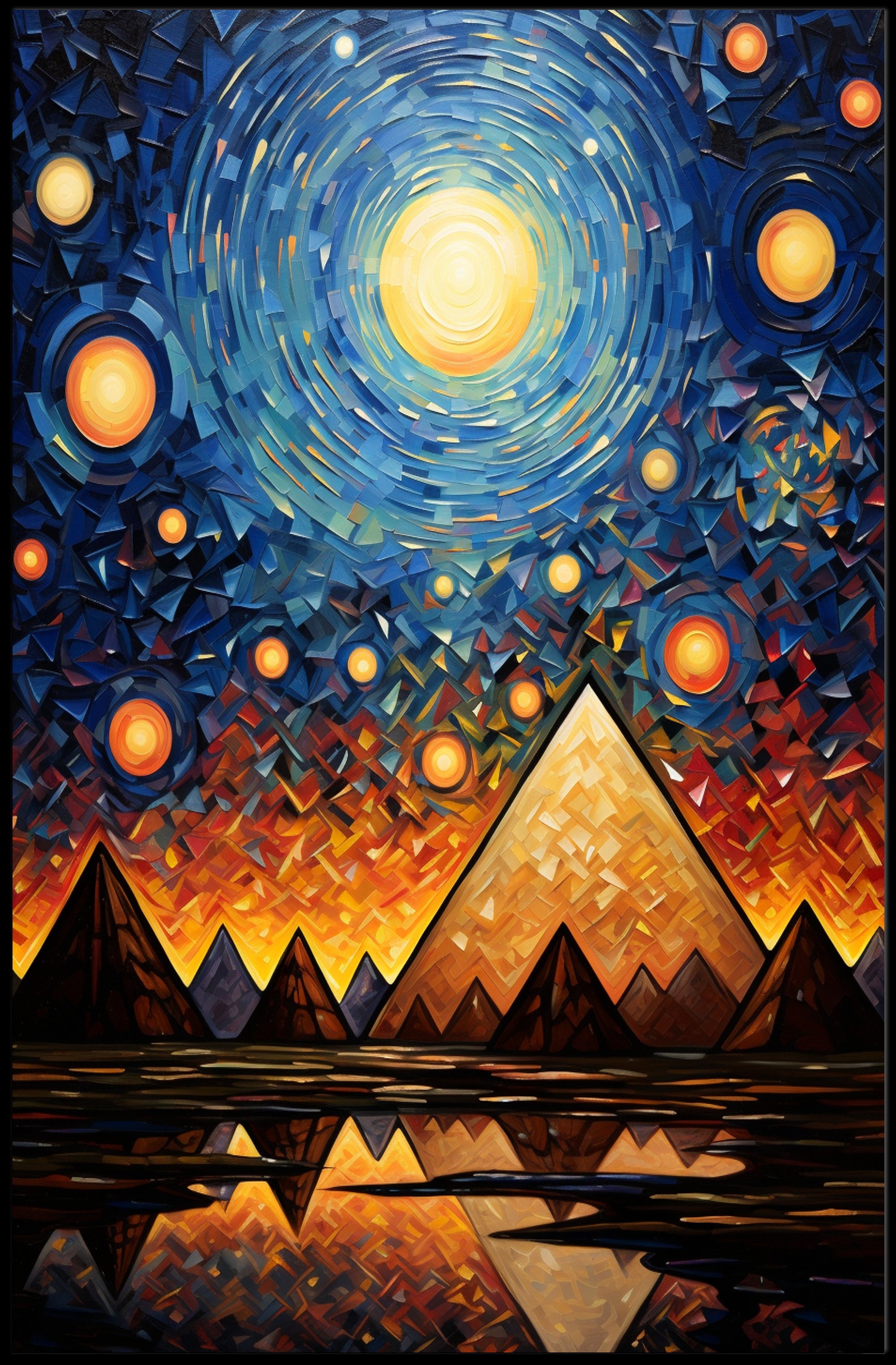 Celestial Pyramids Poster