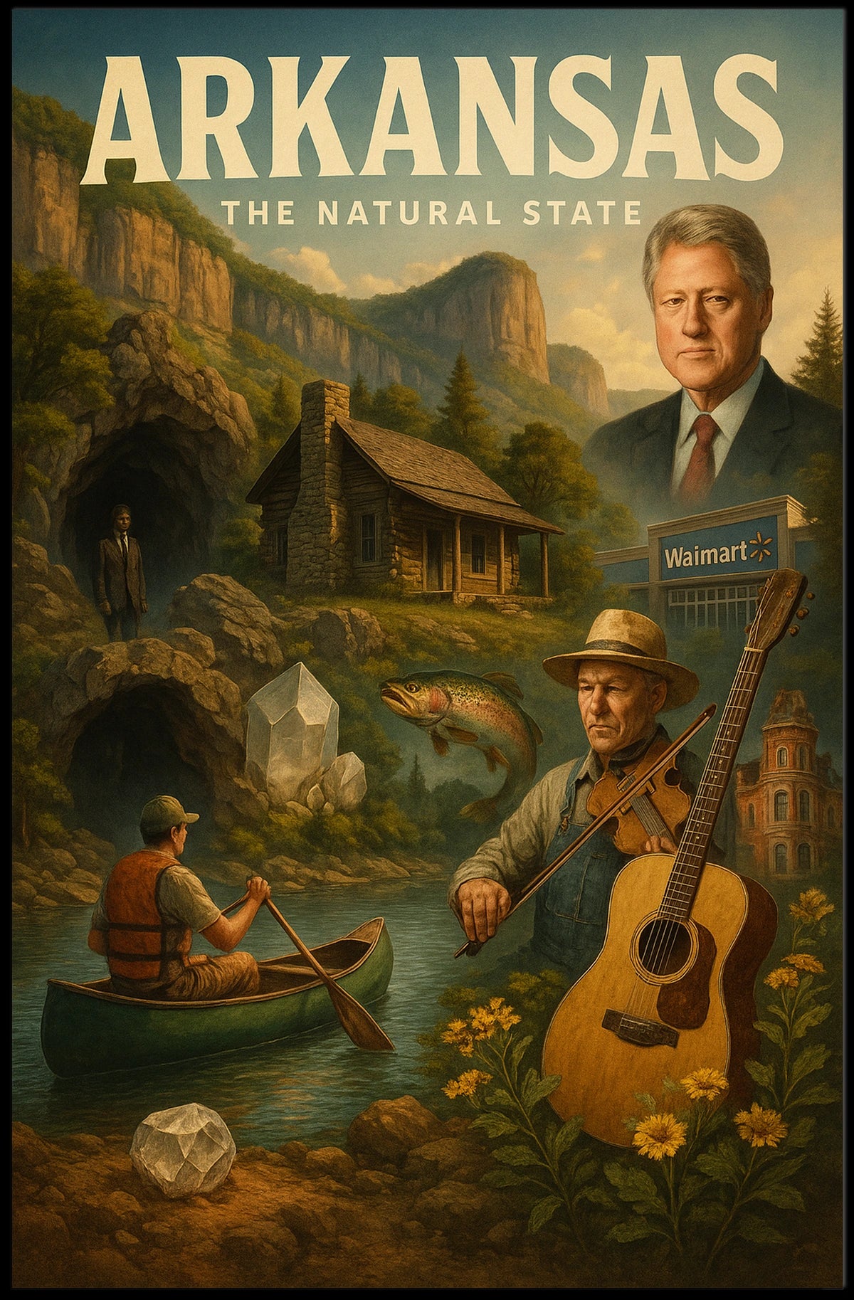 Arkansas The Natural State Poster