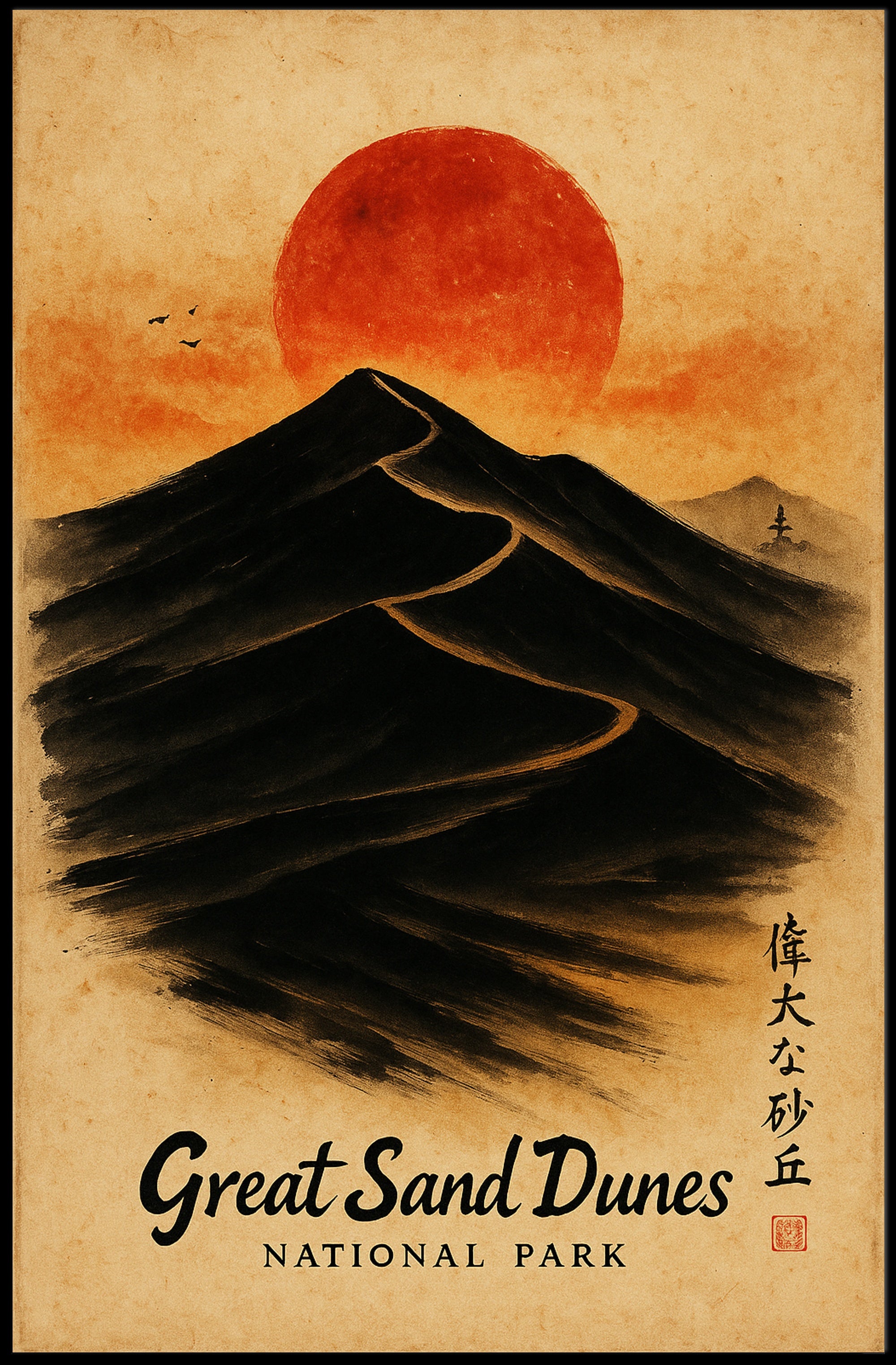 Great Sand Dunes Tranquil National Park Artistic Poster