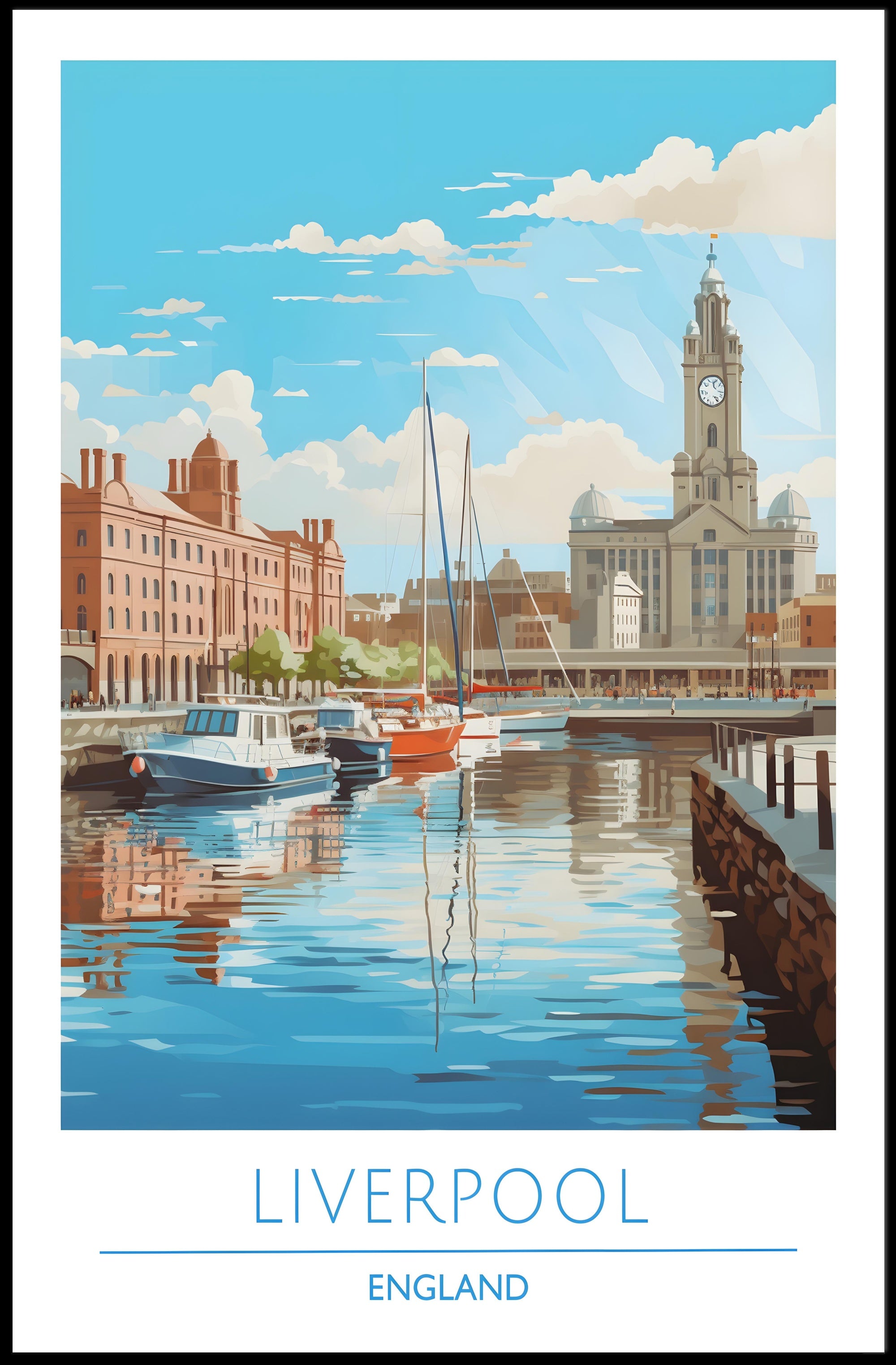 Scenic View of Liverpool Poster
