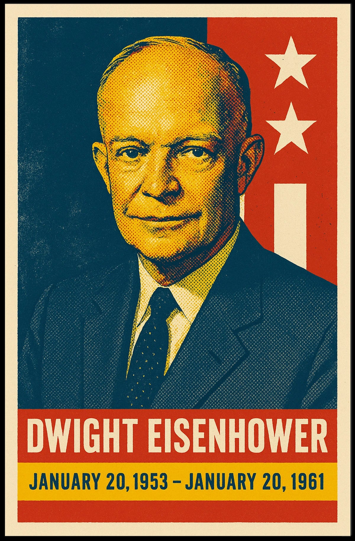 Eisenhower Presidency Retro Pop Art Poster