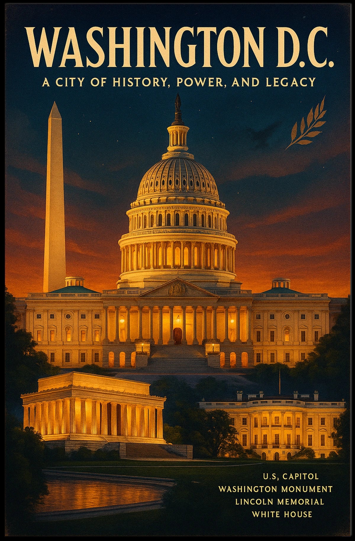 Washington D.C. A City of History Poster