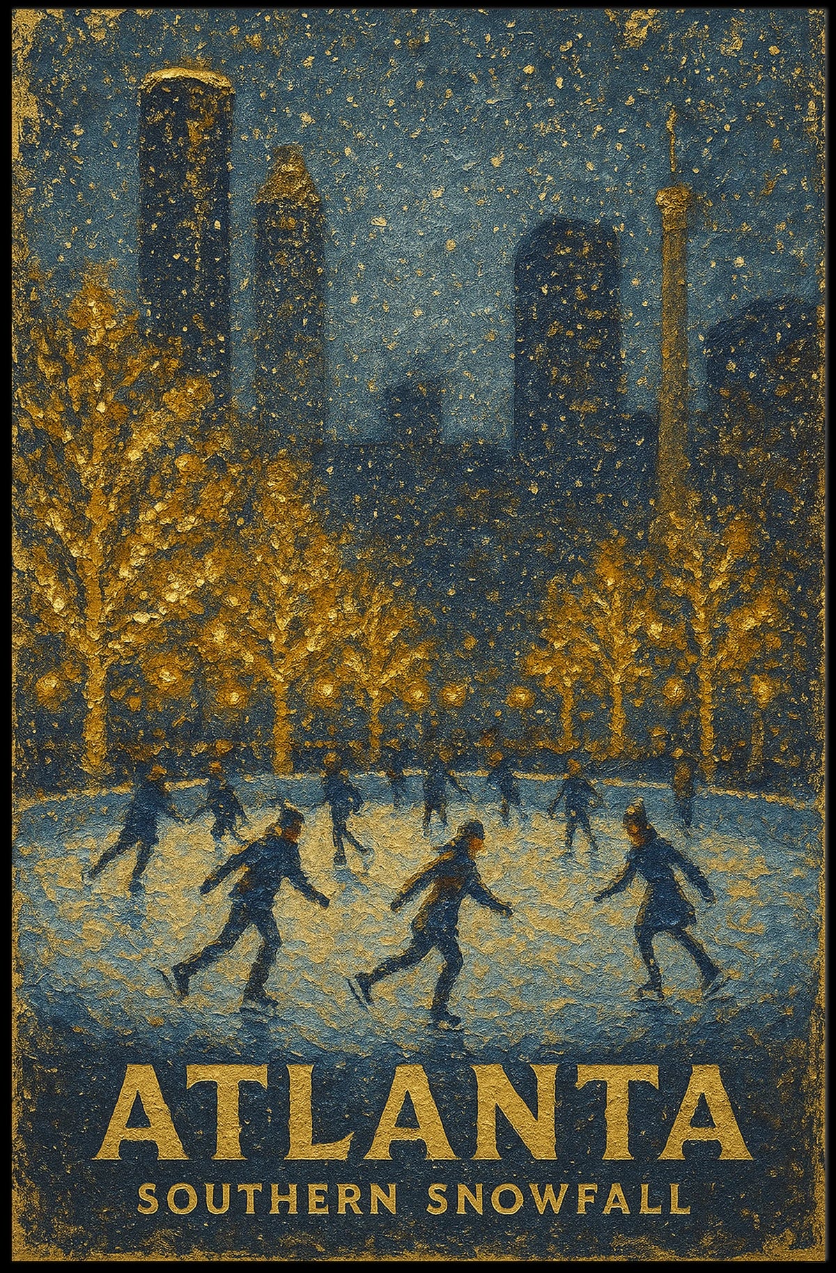 Atlanta Southern Snowfall Poster
