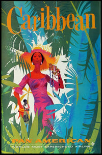 Caribbean Elegance Vintage Travel Poster PosterGoat