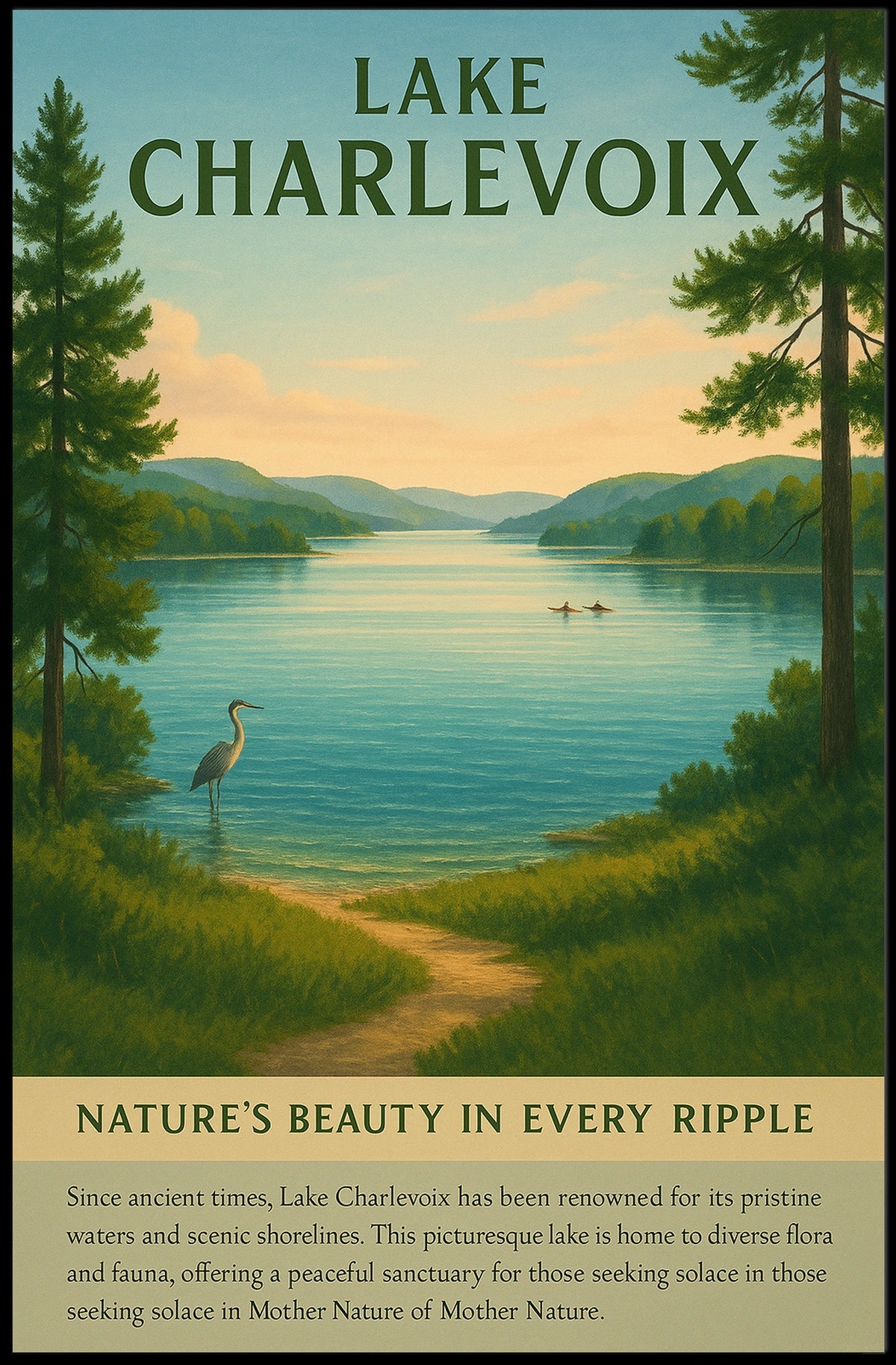 Lake Charlevoix NatureS Beauty Poster