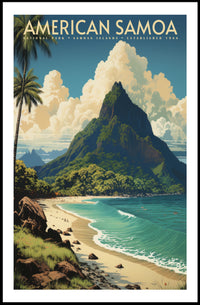 American Samoa National Park Travel Poster Print
