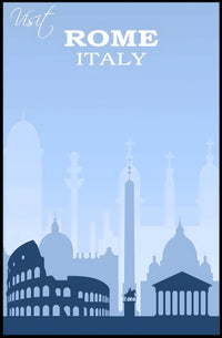 Visit Rome, Italy Travel Poster