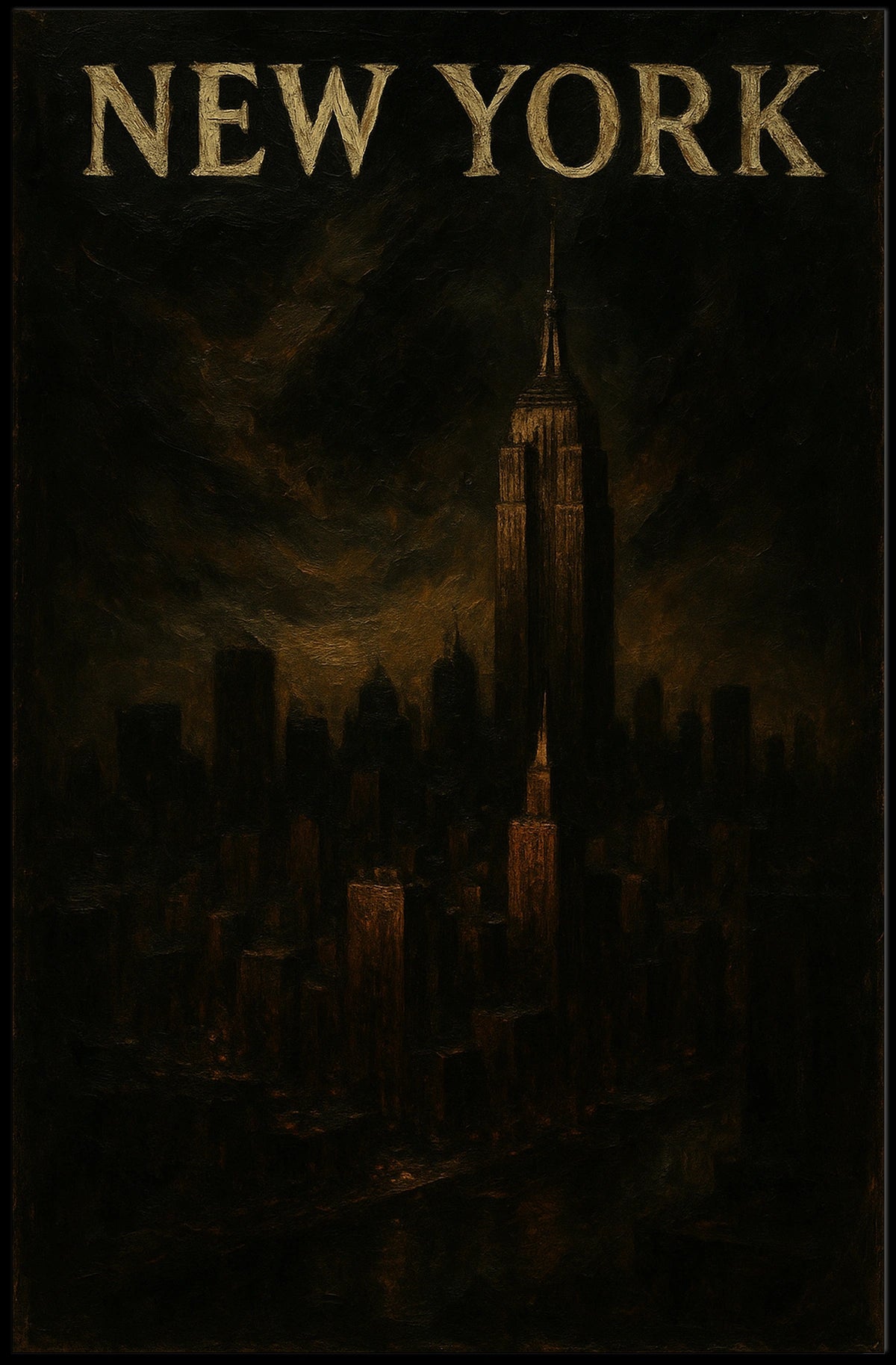 New York Skyline Poster Wall Art 18x24 Print Cityscape Gift