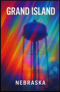 Grand Island Nebraska Scenic Minimalist Poster
