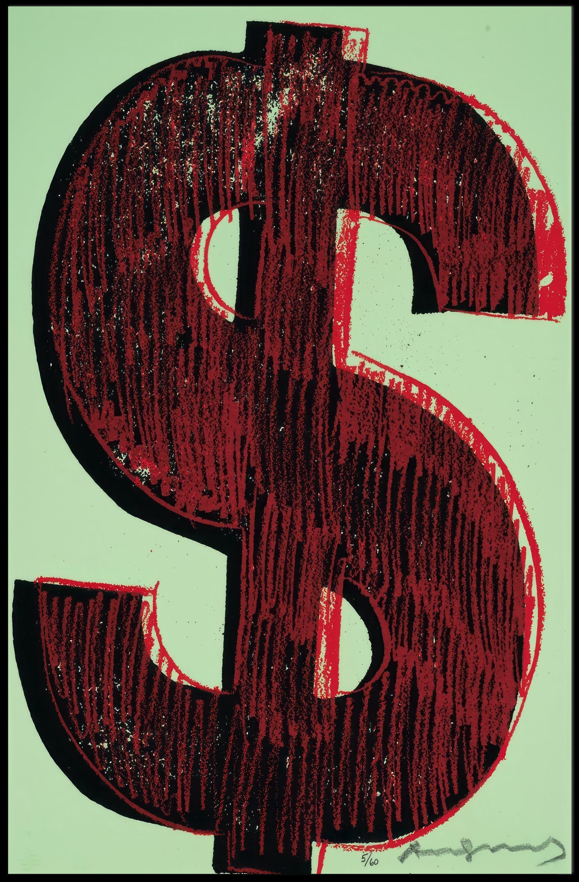 Dollar Sign Pop Art Poster Modern Graphic Print