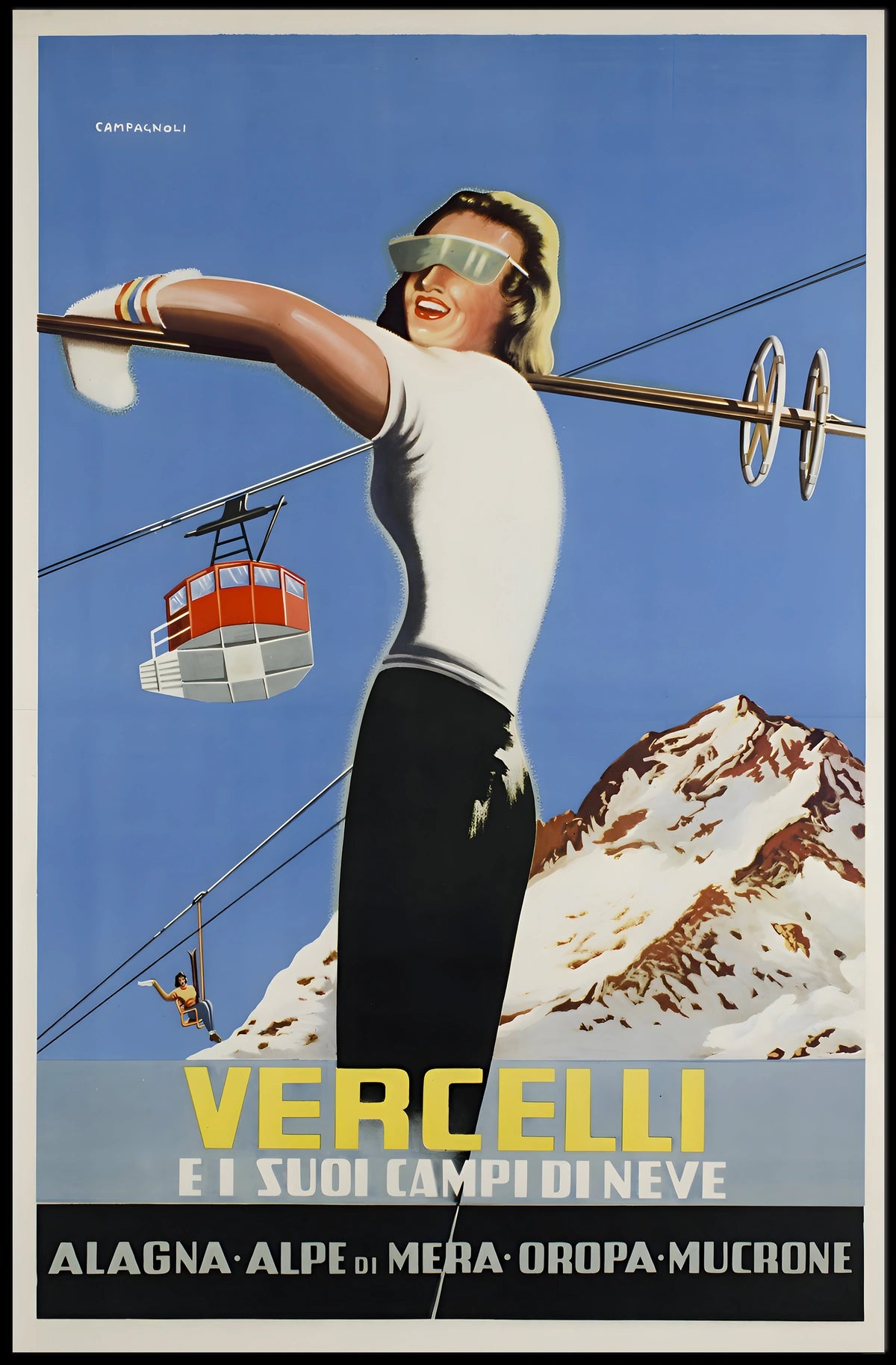 Vercelli Ski Resorts Poster