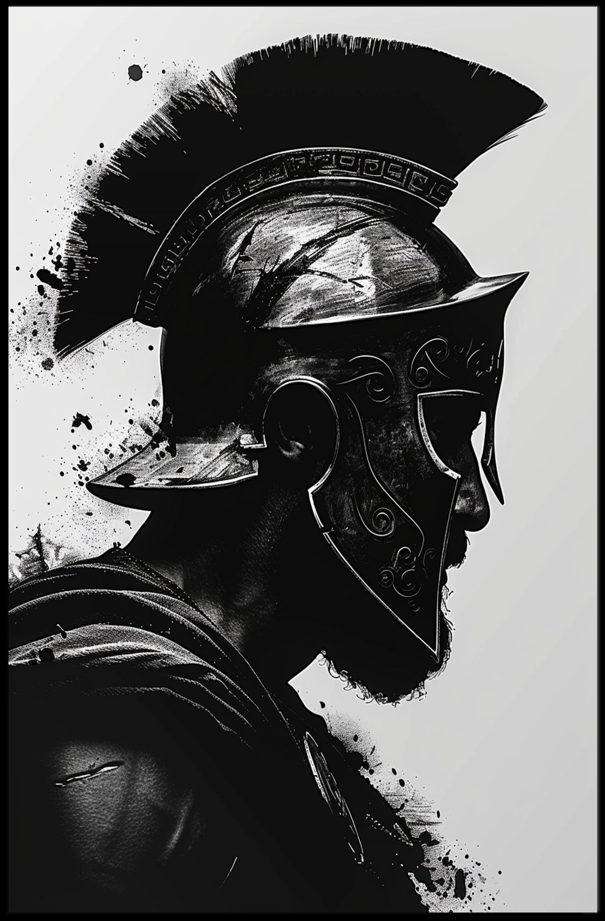 Warrior's Silhouette Poster PosterGoat