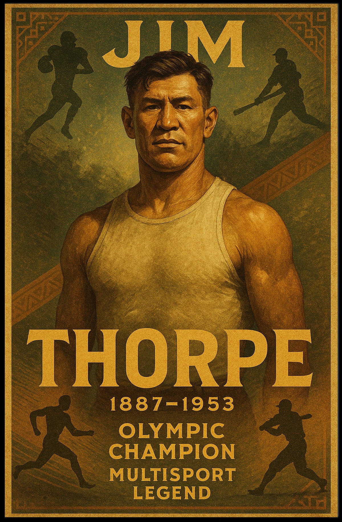 Jim Thorpe Celebrating a Multisport Legend Poster