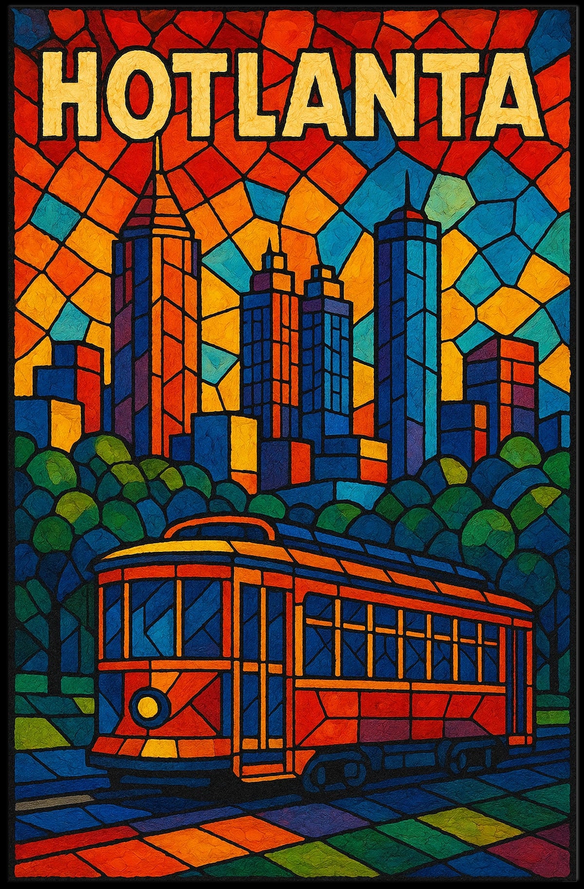 Hotlanta Skyline Poster