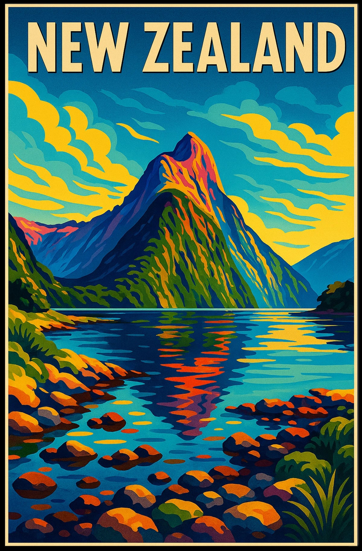 New Zealand Landscape Poster