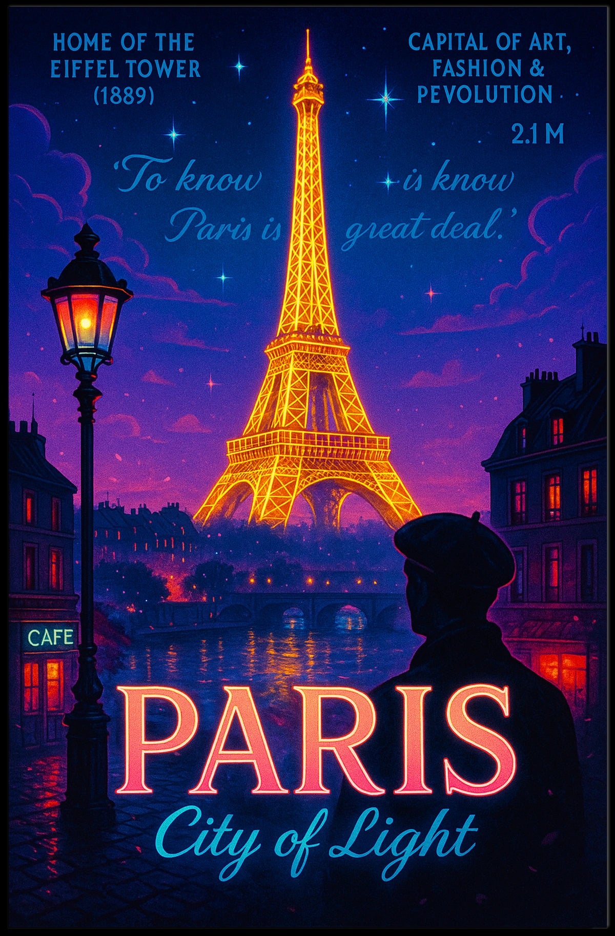 Paris City of Light Poster