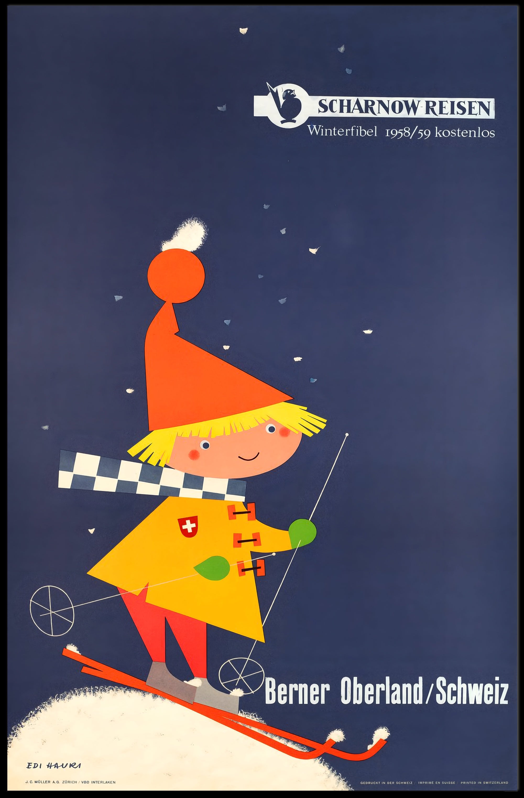 Scharnow Reisen Winter Guide 1958/59 Poster PosterGoat