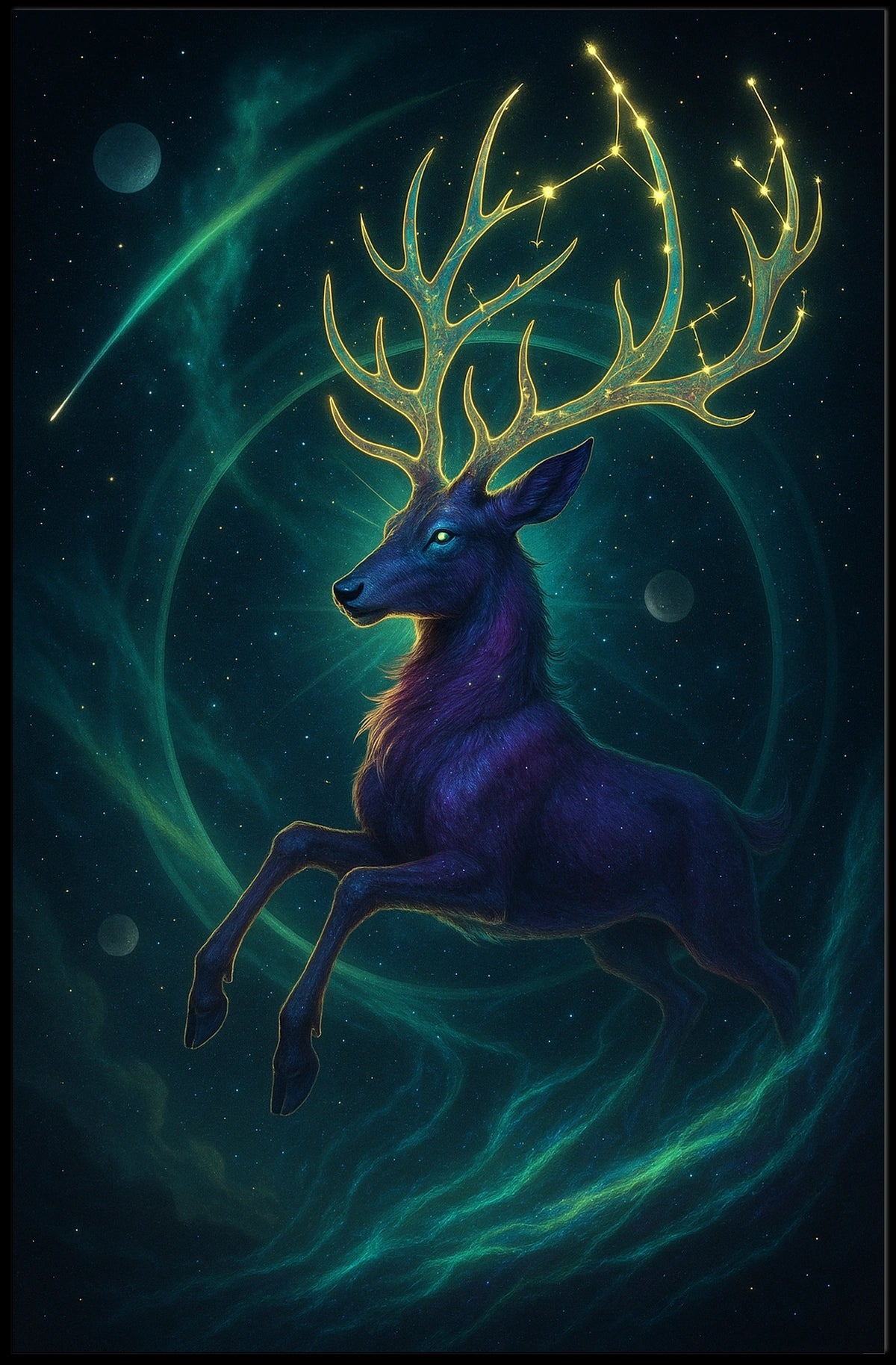 Celestial Stag Poster