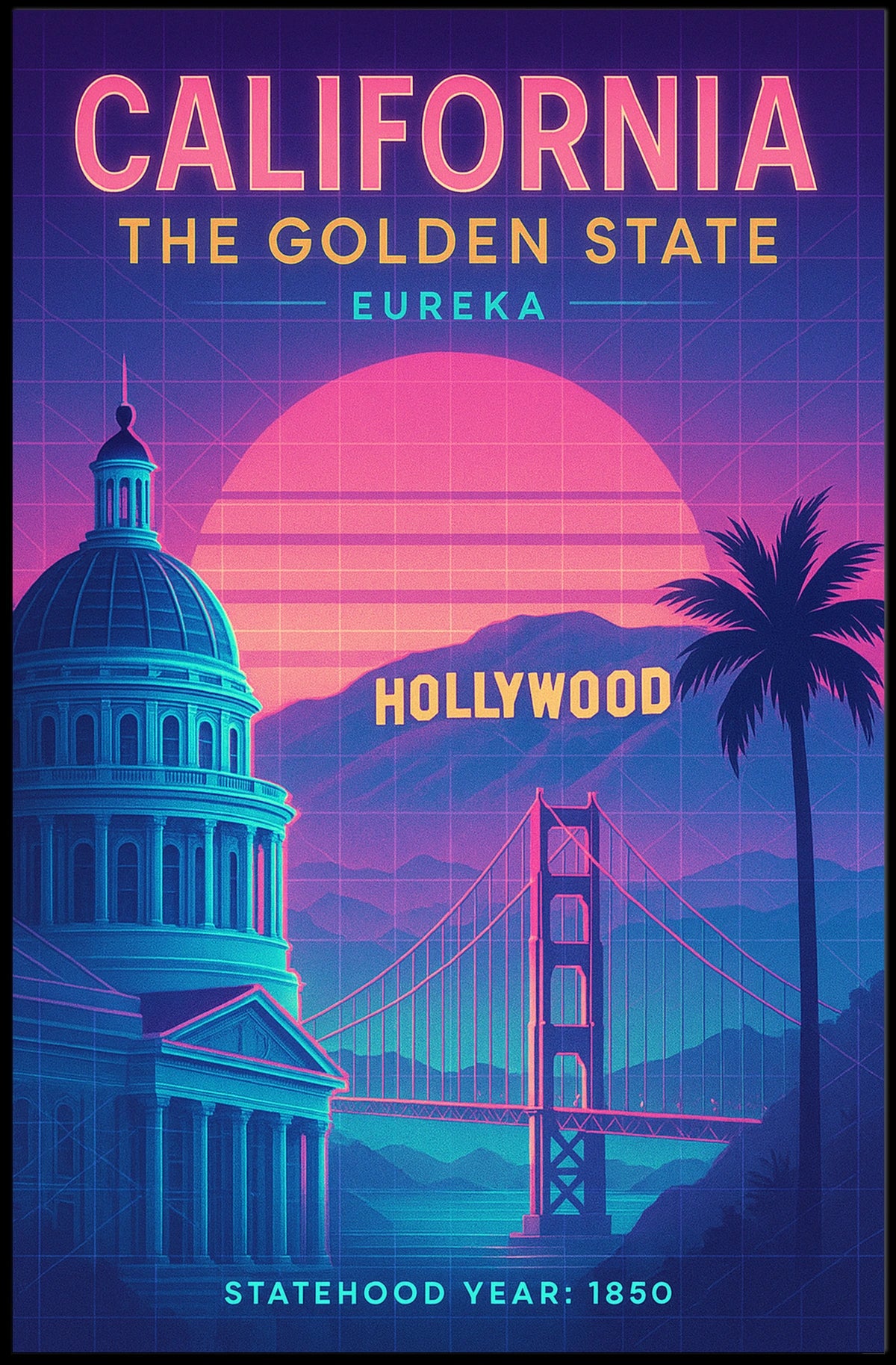 California The Golden State Poster